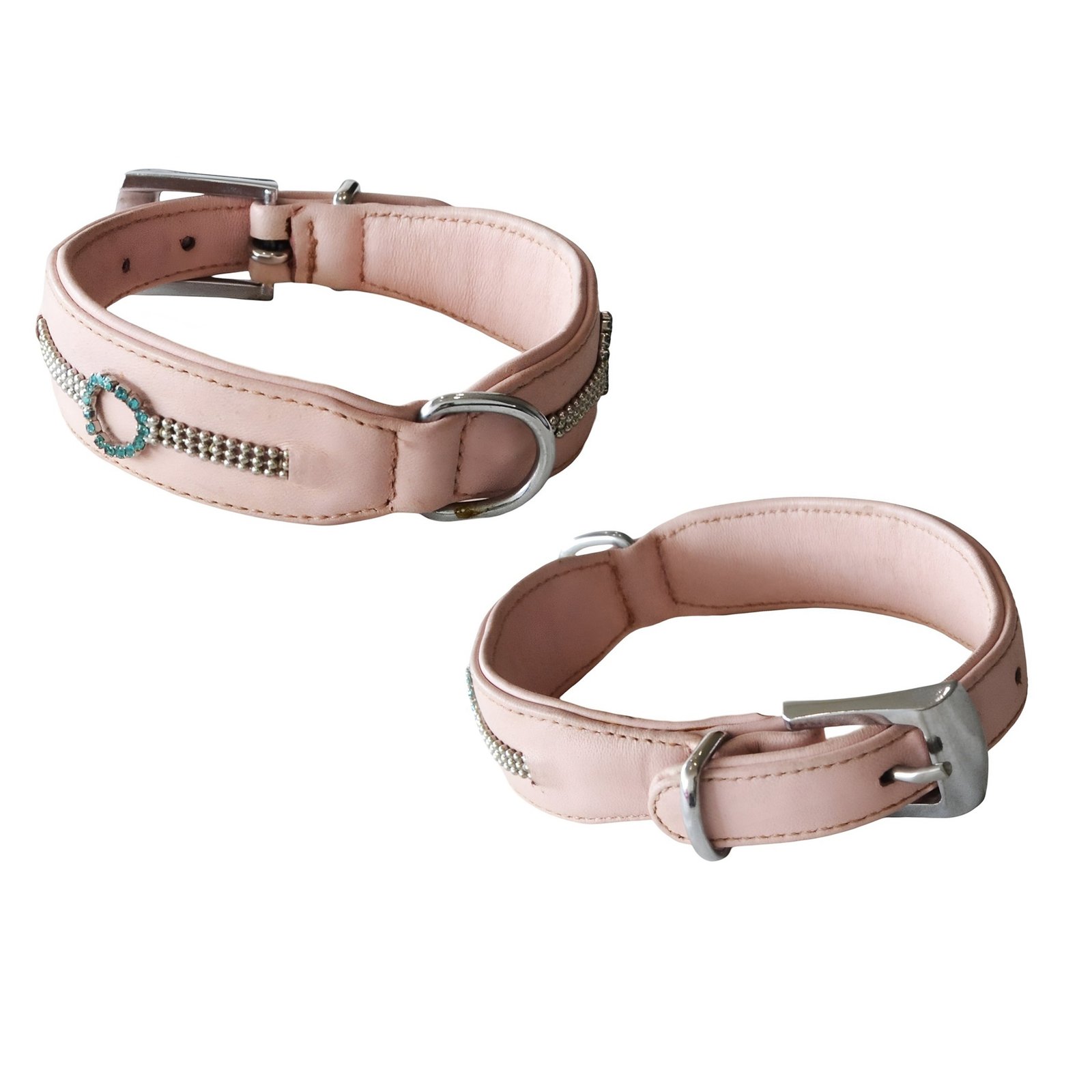 Blush Pink Crystal-Embellished Dog Collar
