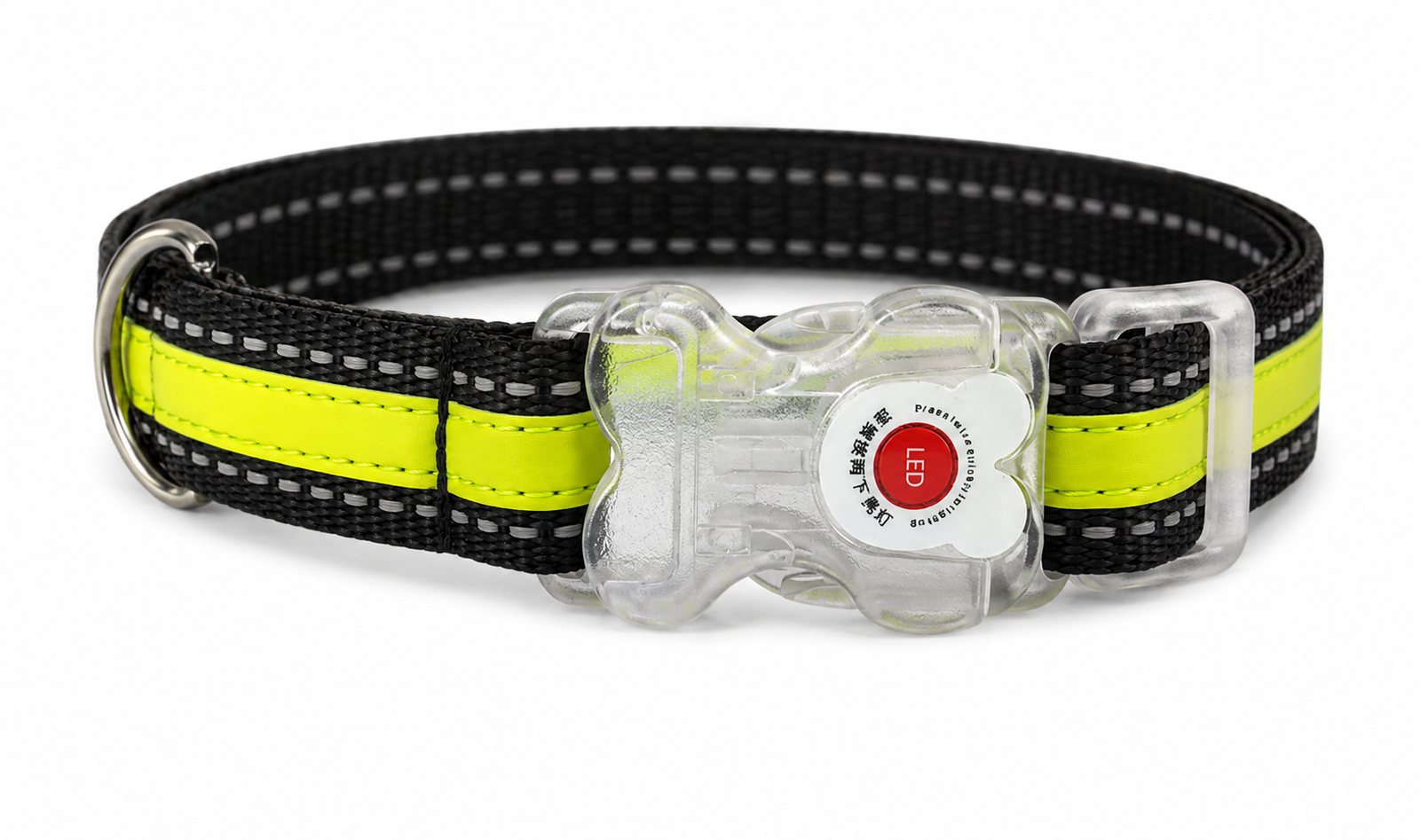 Reflective LED Safety Light-Up Dog Collar