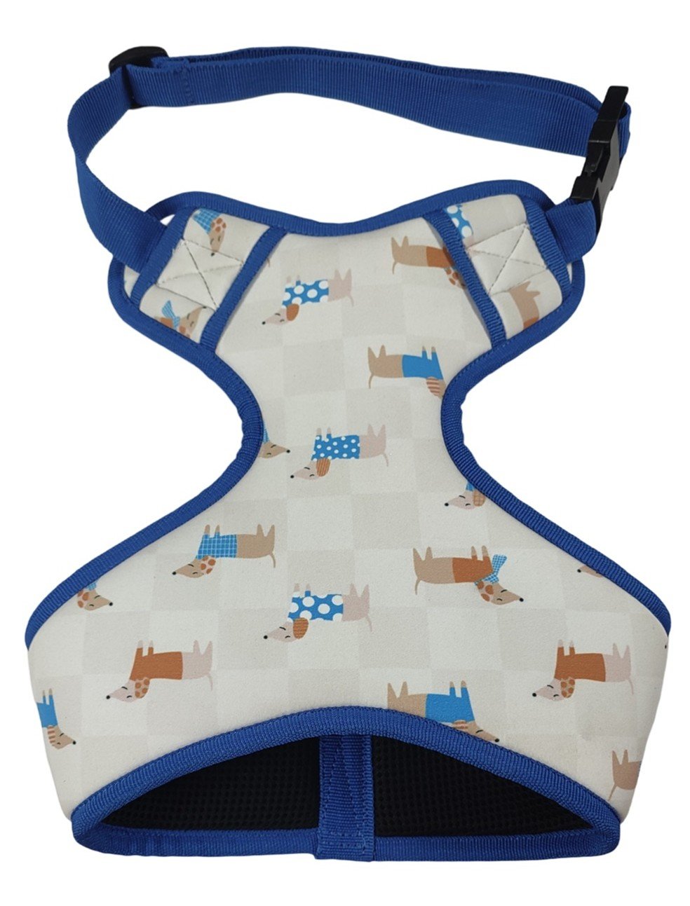Cartoon Dachshund Print Comfort Mesh Dog Harness