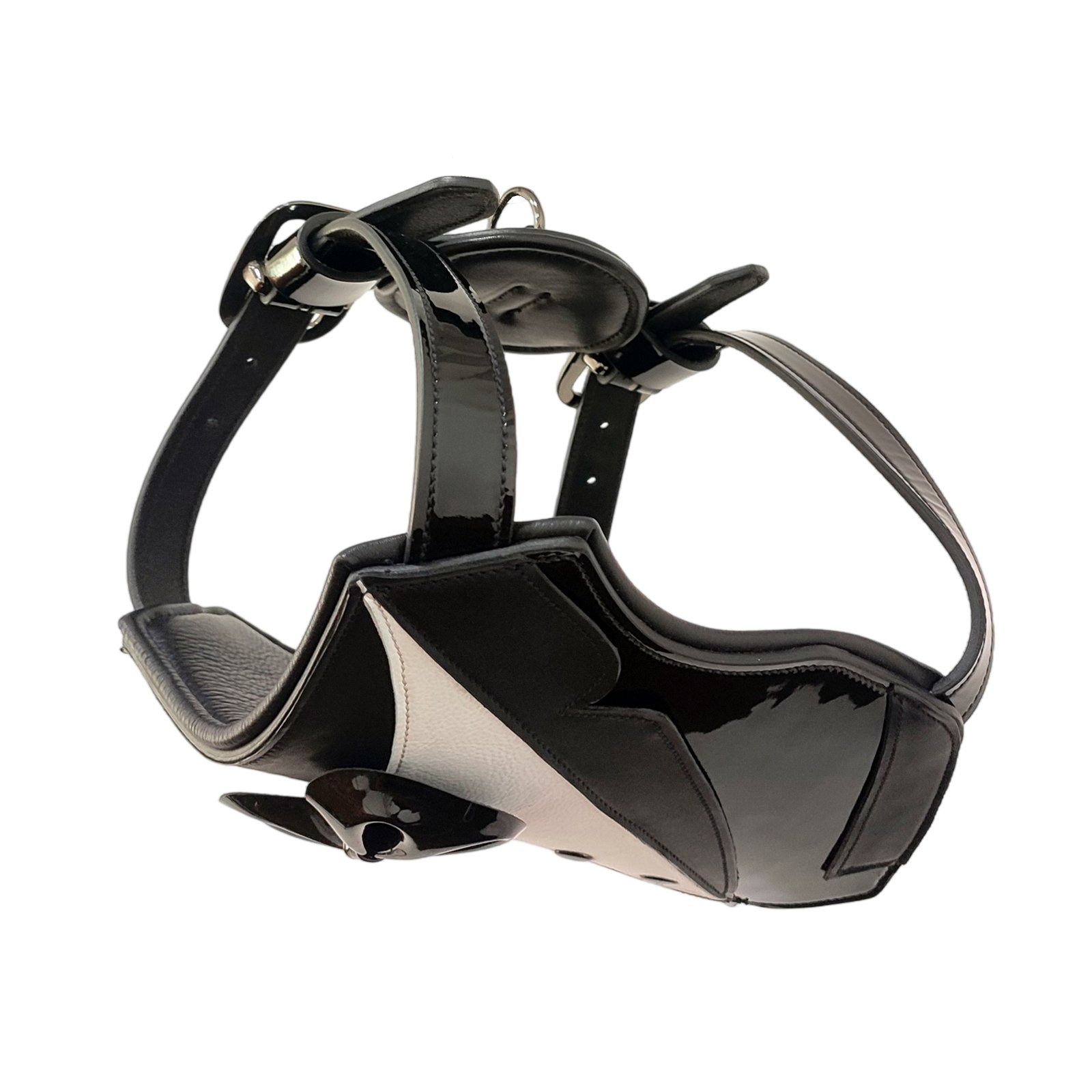 Luxury Tuxedo Style Patent Leather Dog Harness