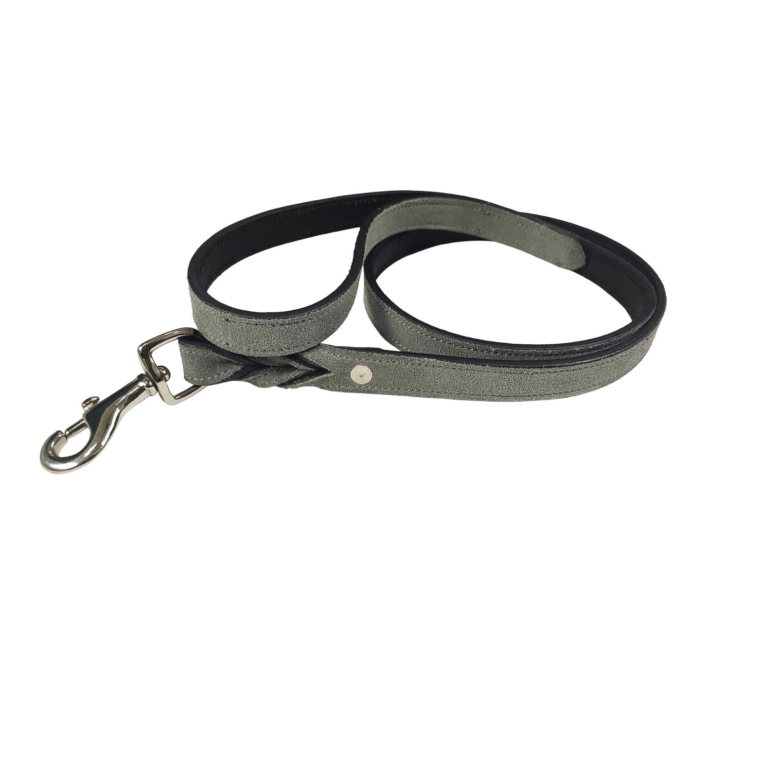Elegant Grey Braided Dog Leash