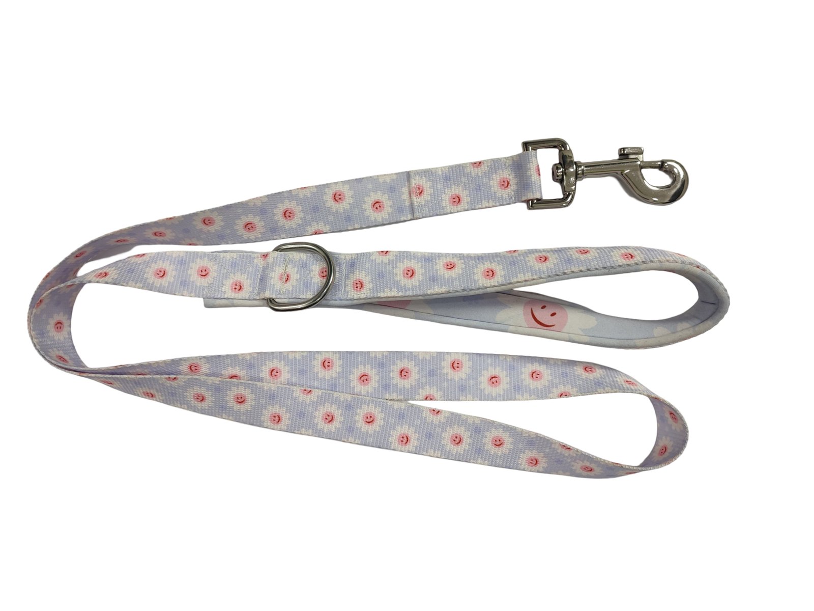 Playful Smiley Daisy Patterned Padded Dog Leash