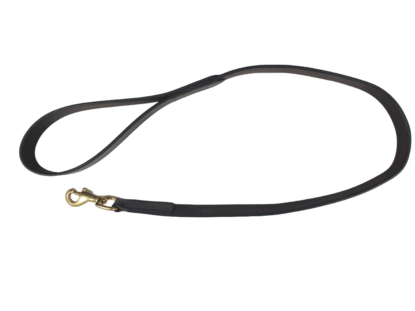 Classic Genuine Leather Dog Leash with Brass Hardware