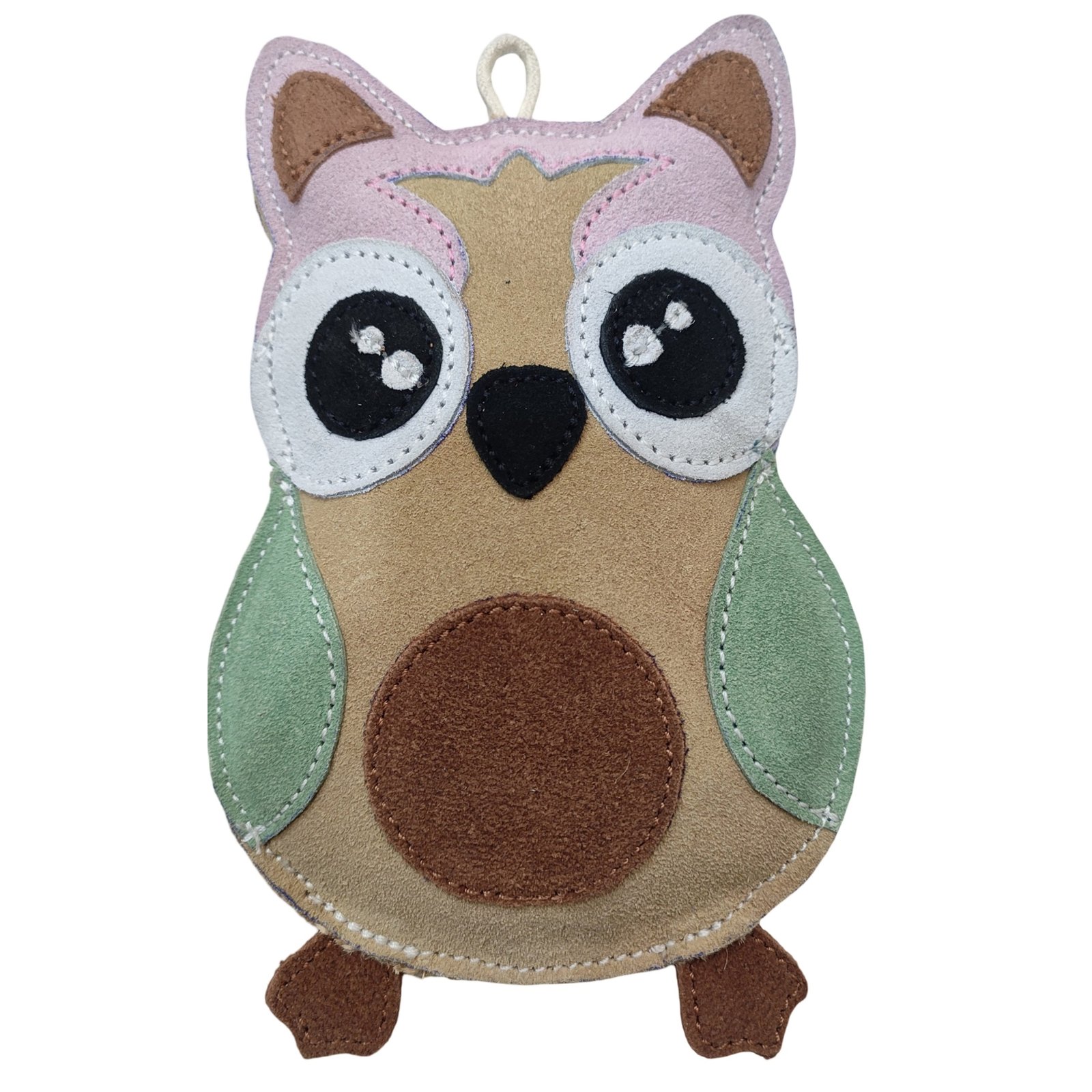 Artisanal Suede Wise-Owl Interactive Toy