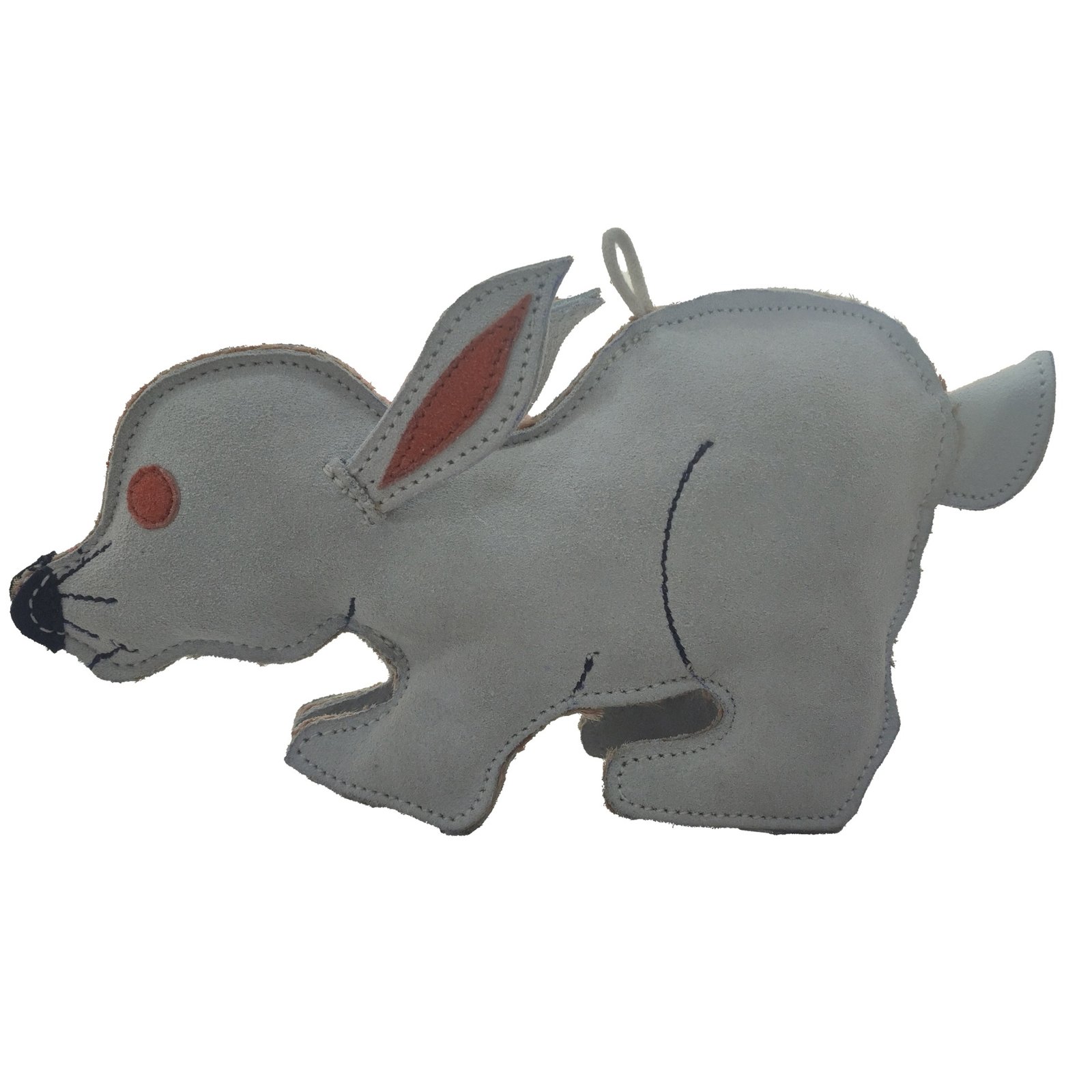 Artisanal Suede Arctic Rabbit Interactive Play Toy