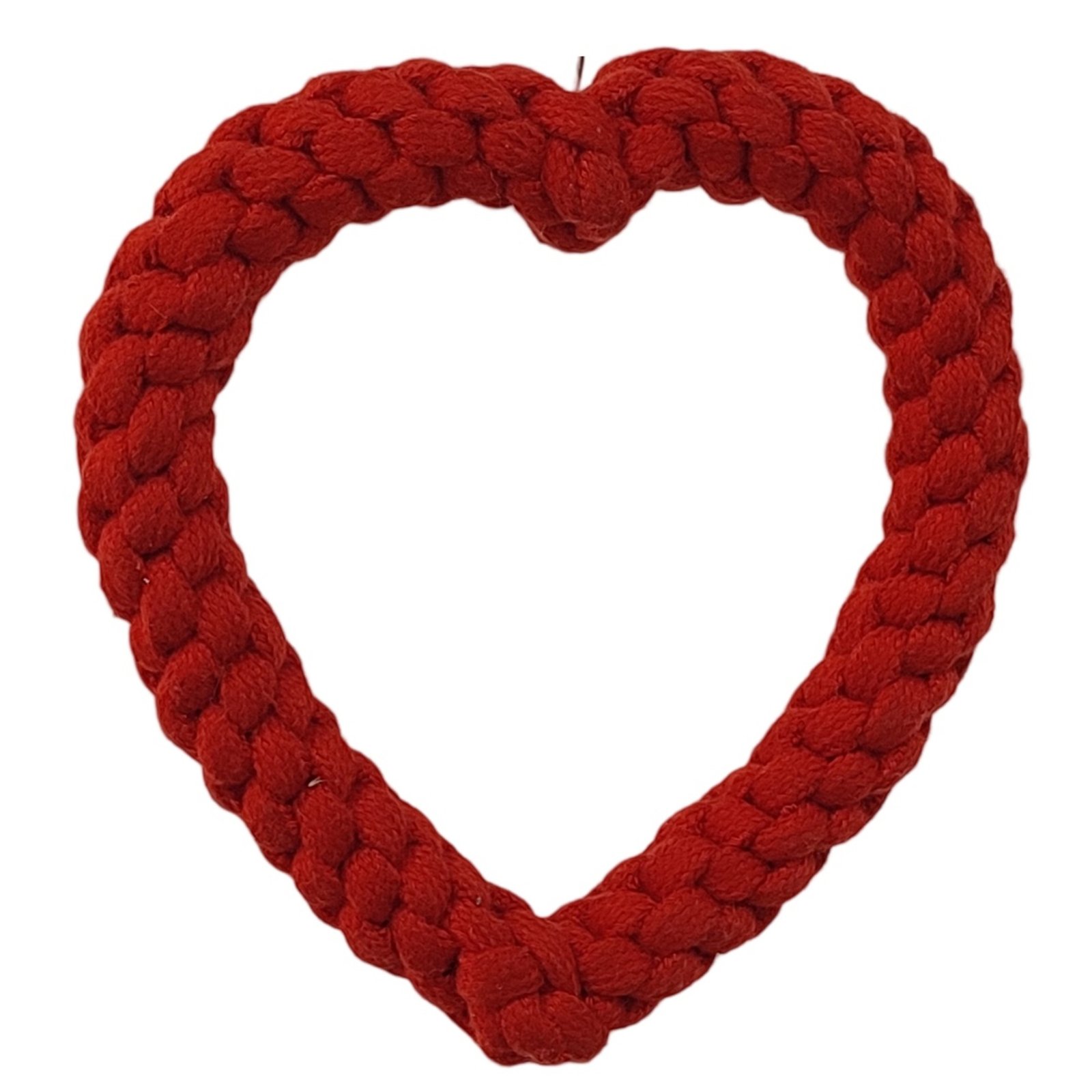 Heart-Shaped Braided Rope Dog Toy