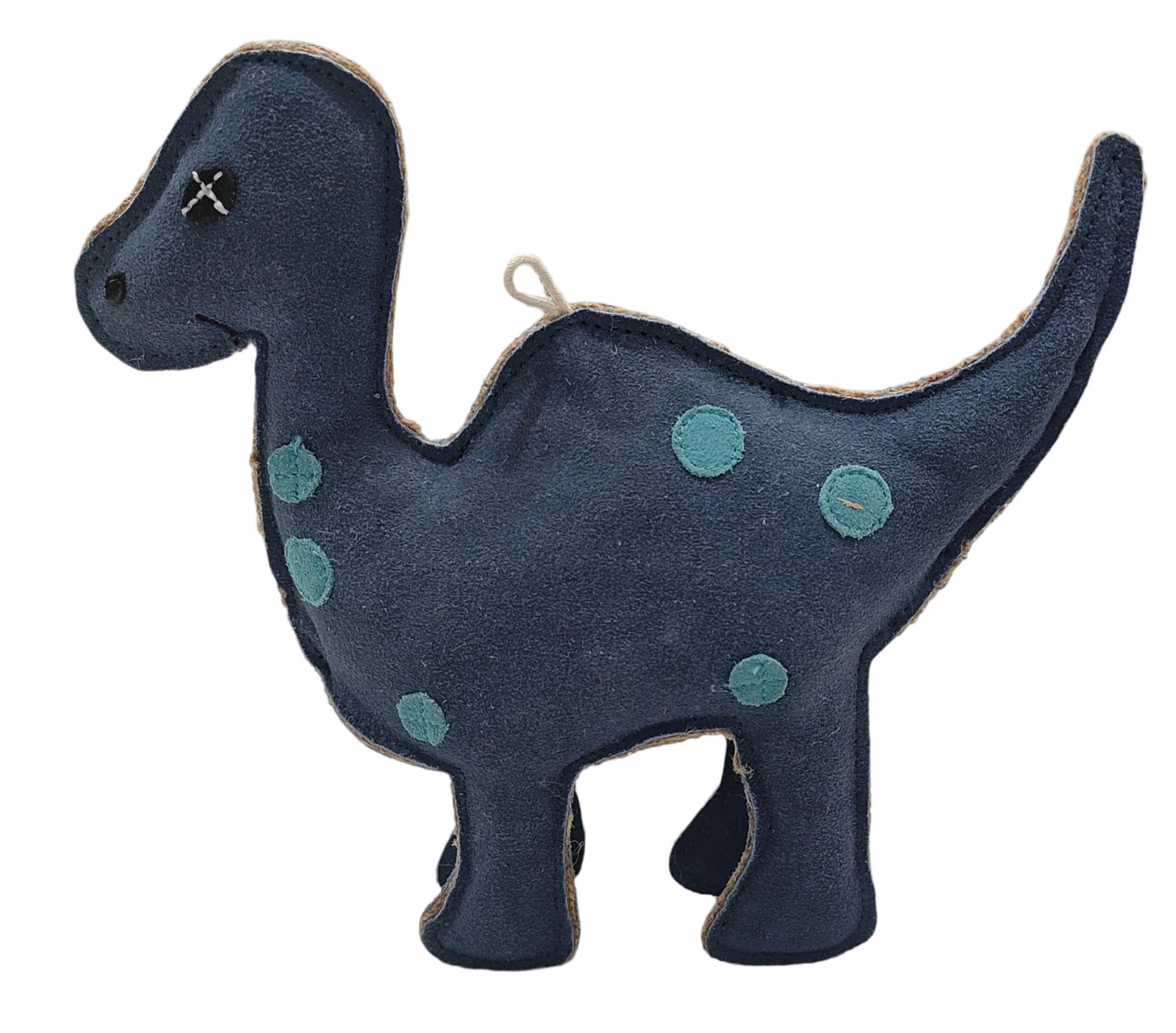 Denim Blue Suede Brachiosaurus Dinosaur Dog Toy