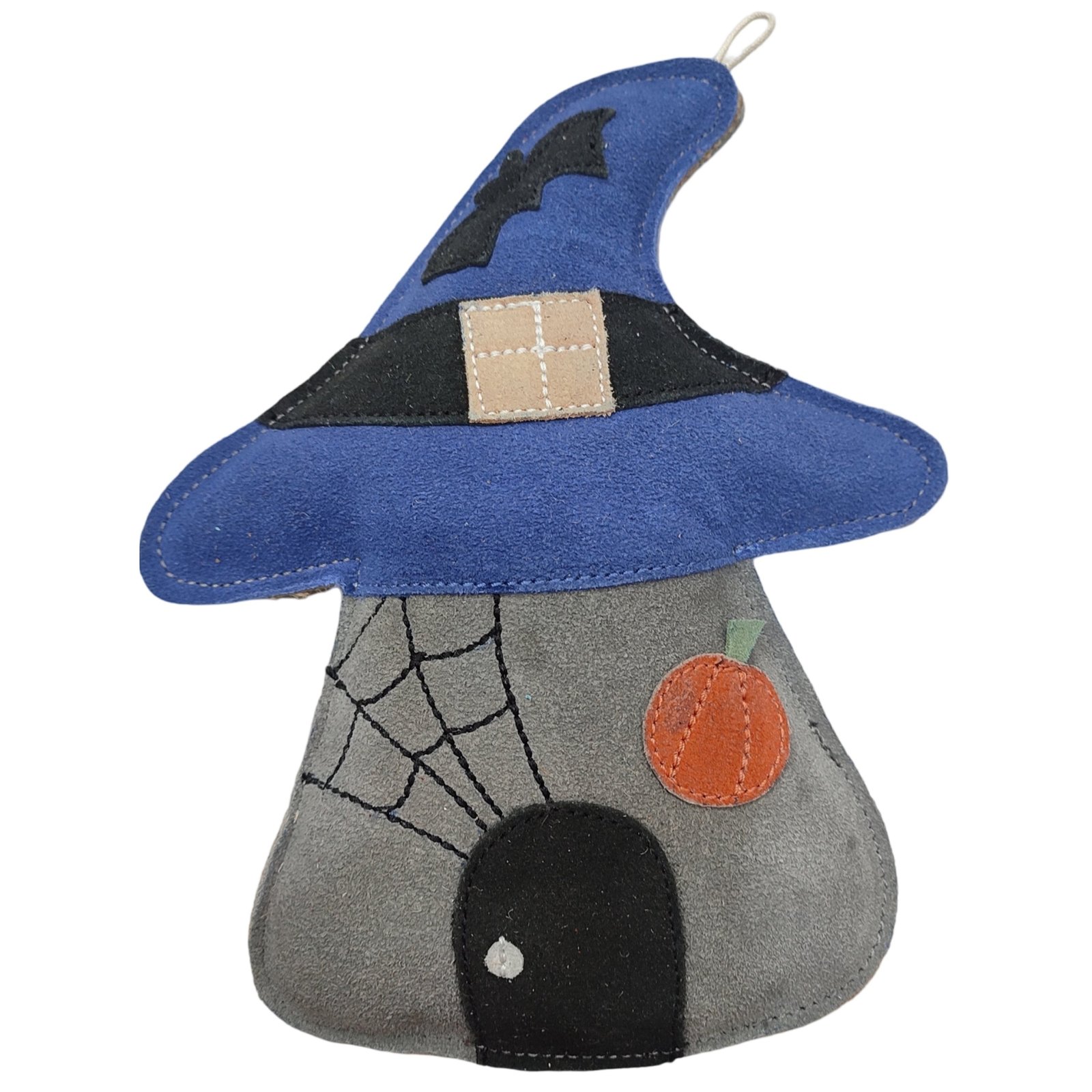Suede Haunted House Dog Toy