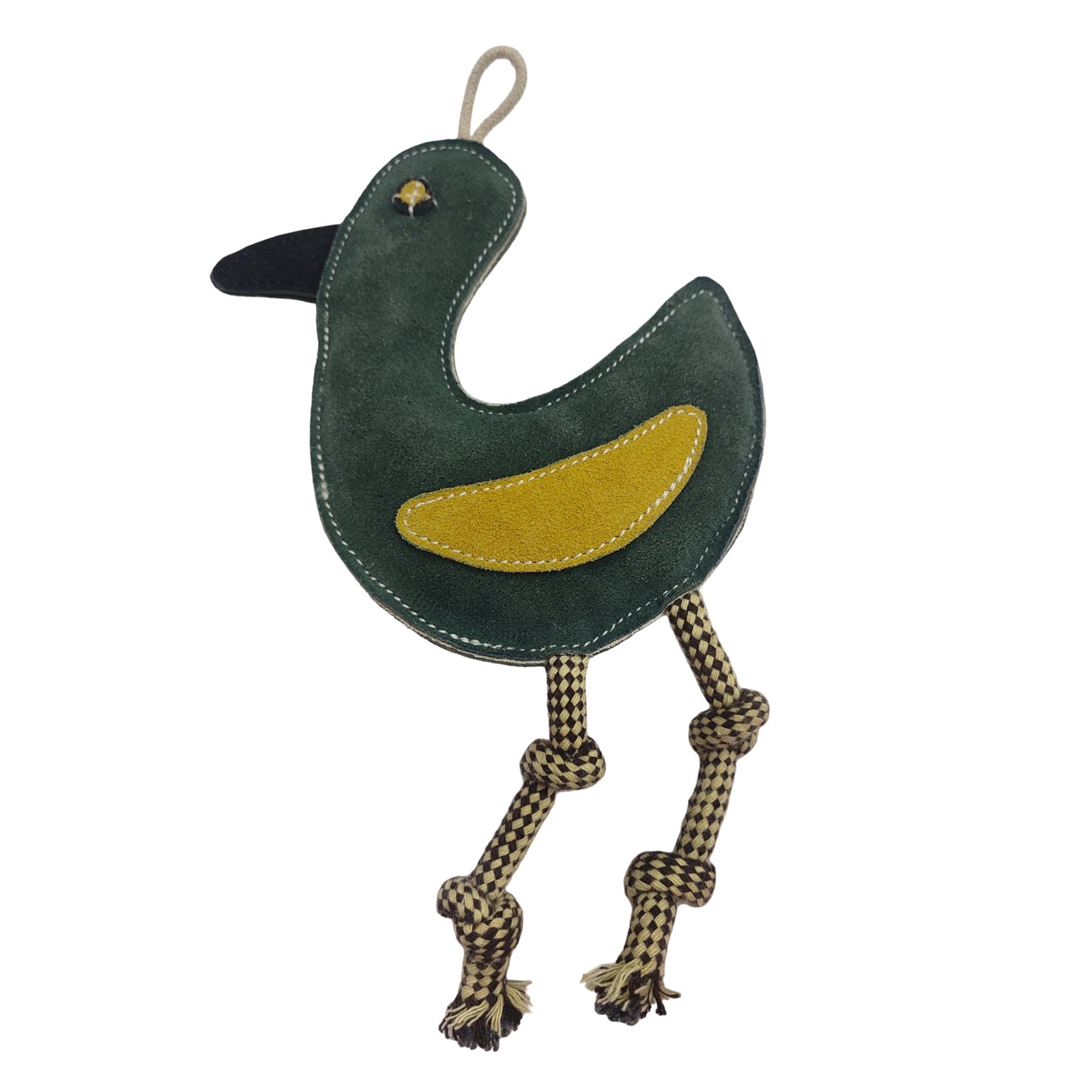 Suede and Rope Bird Dog Toy