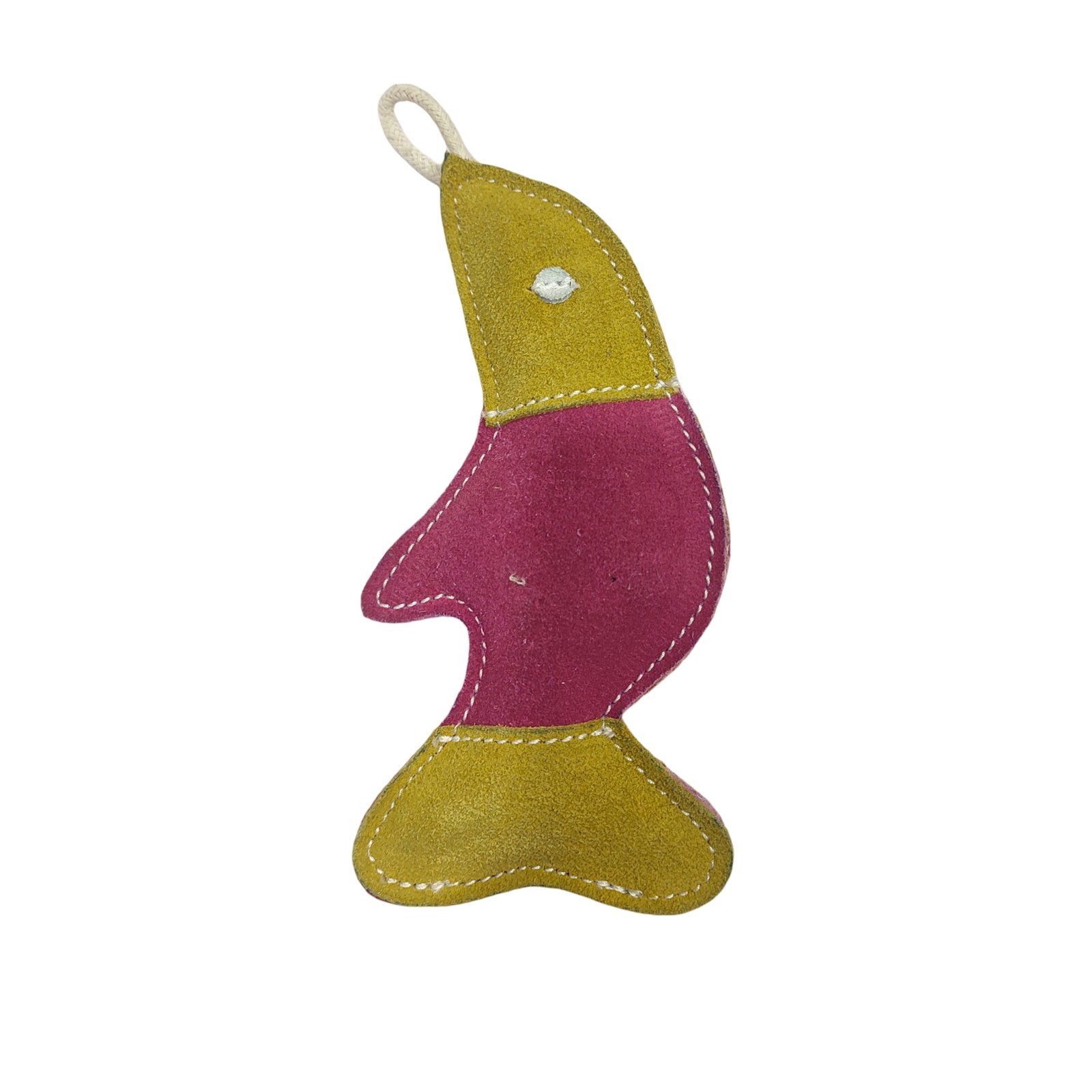 Suede Two-Tone Fish Dog Toy
