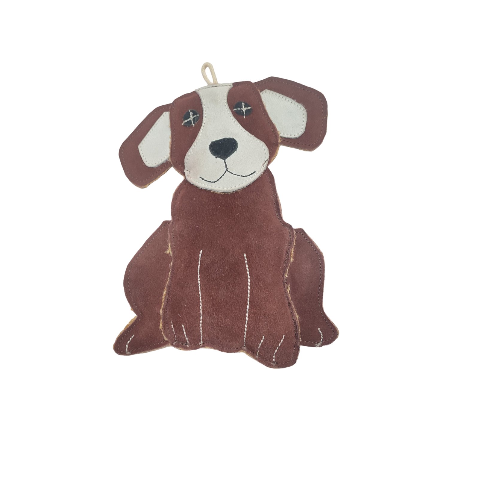 Suede Sitting Puppy Dog Toy