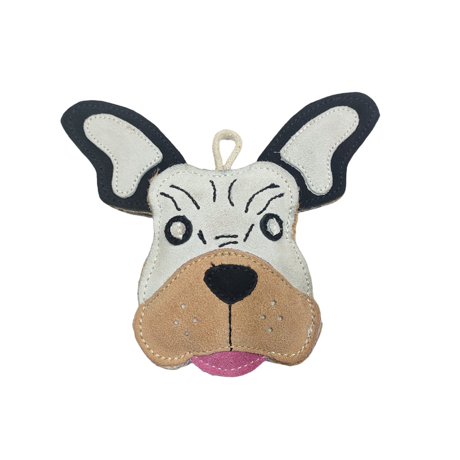 Suede French Bulldog Face Dog Toy