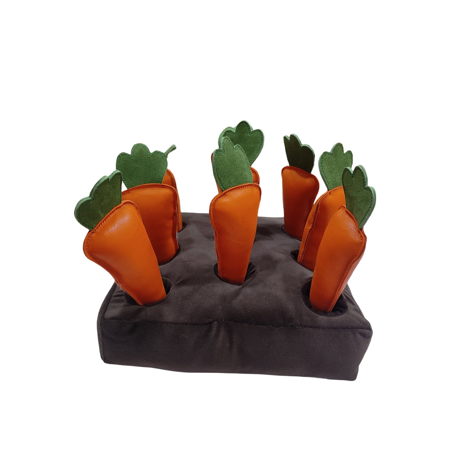 Interactive Plush Carrot Patch Puzzle Dog Toy