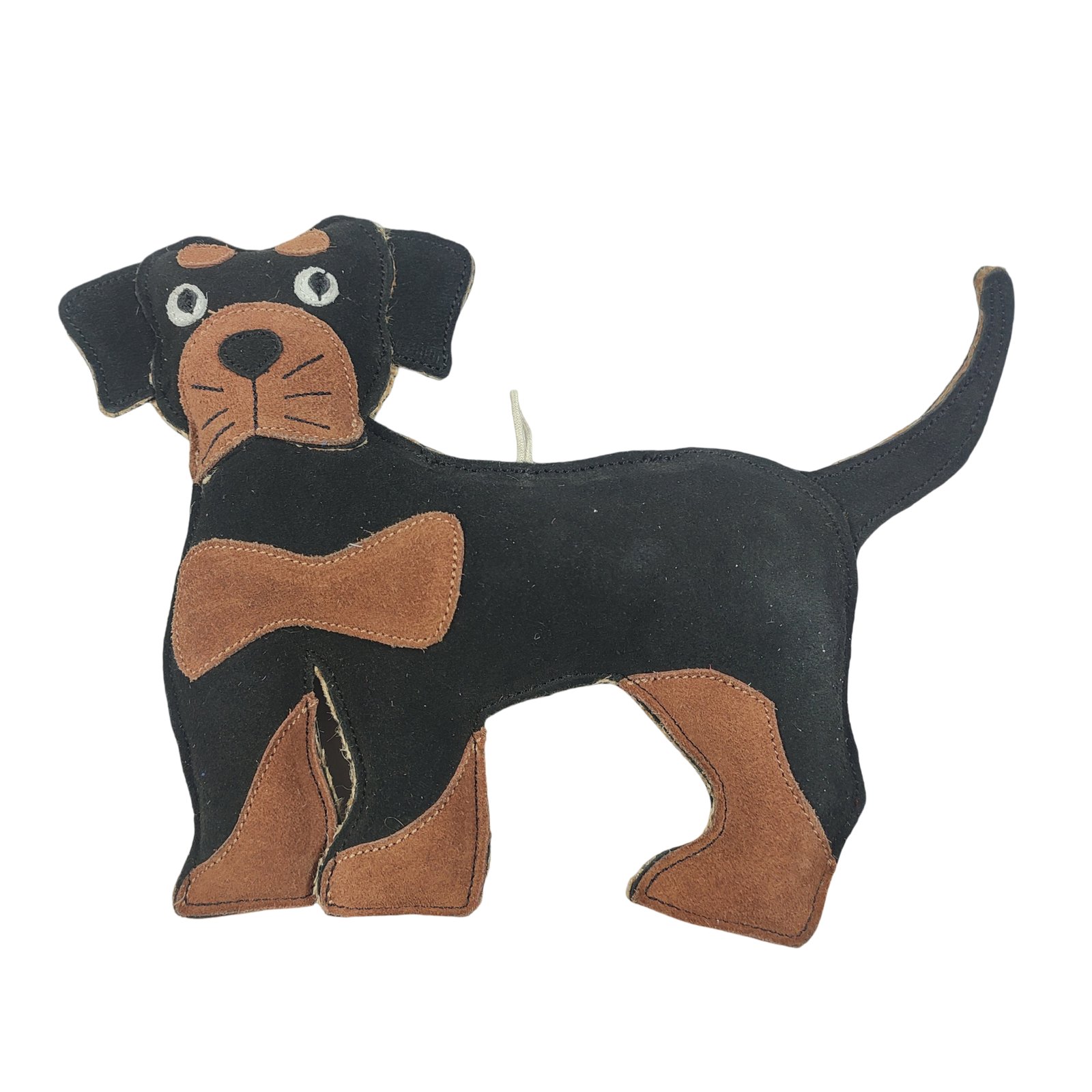 Suede Black and Tan Dog Toy