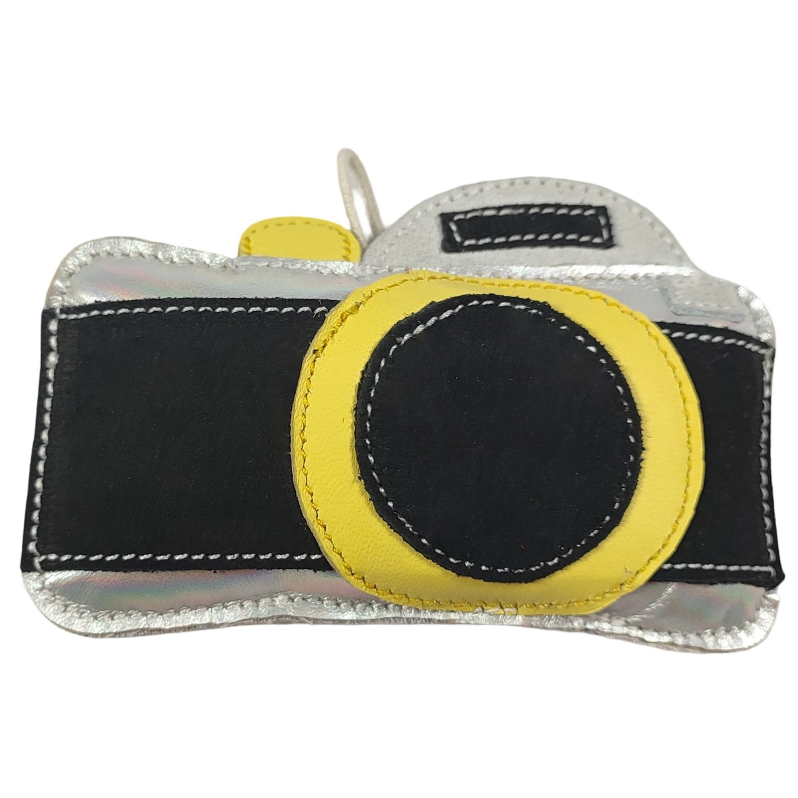 Faux-Leather Retro Camera Dog Toy