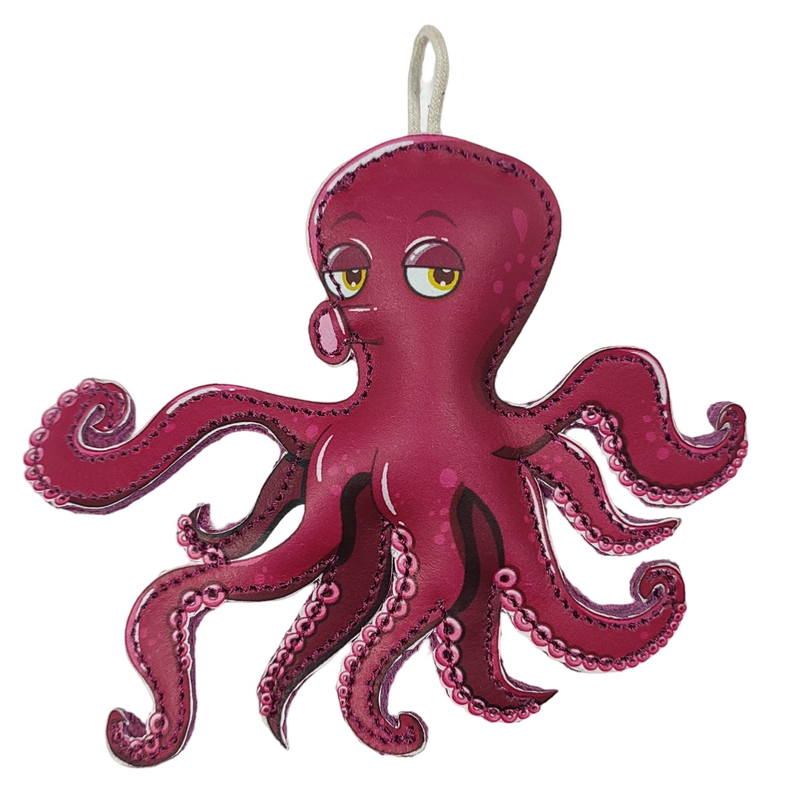 Printed Faux-Leather "Sassy" Octopus Dog Toy