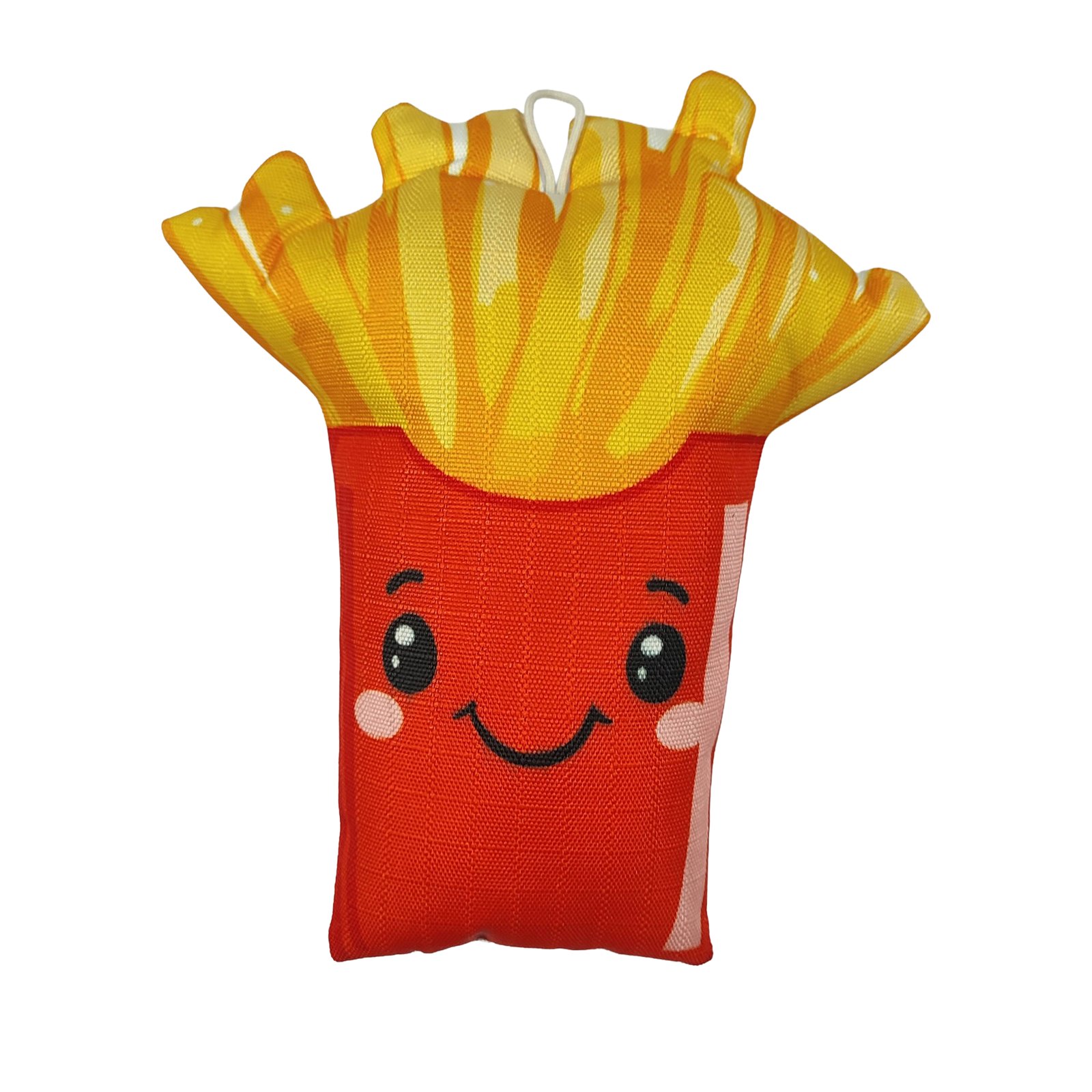 Happy French Fries Canvas Plush Dog Toy