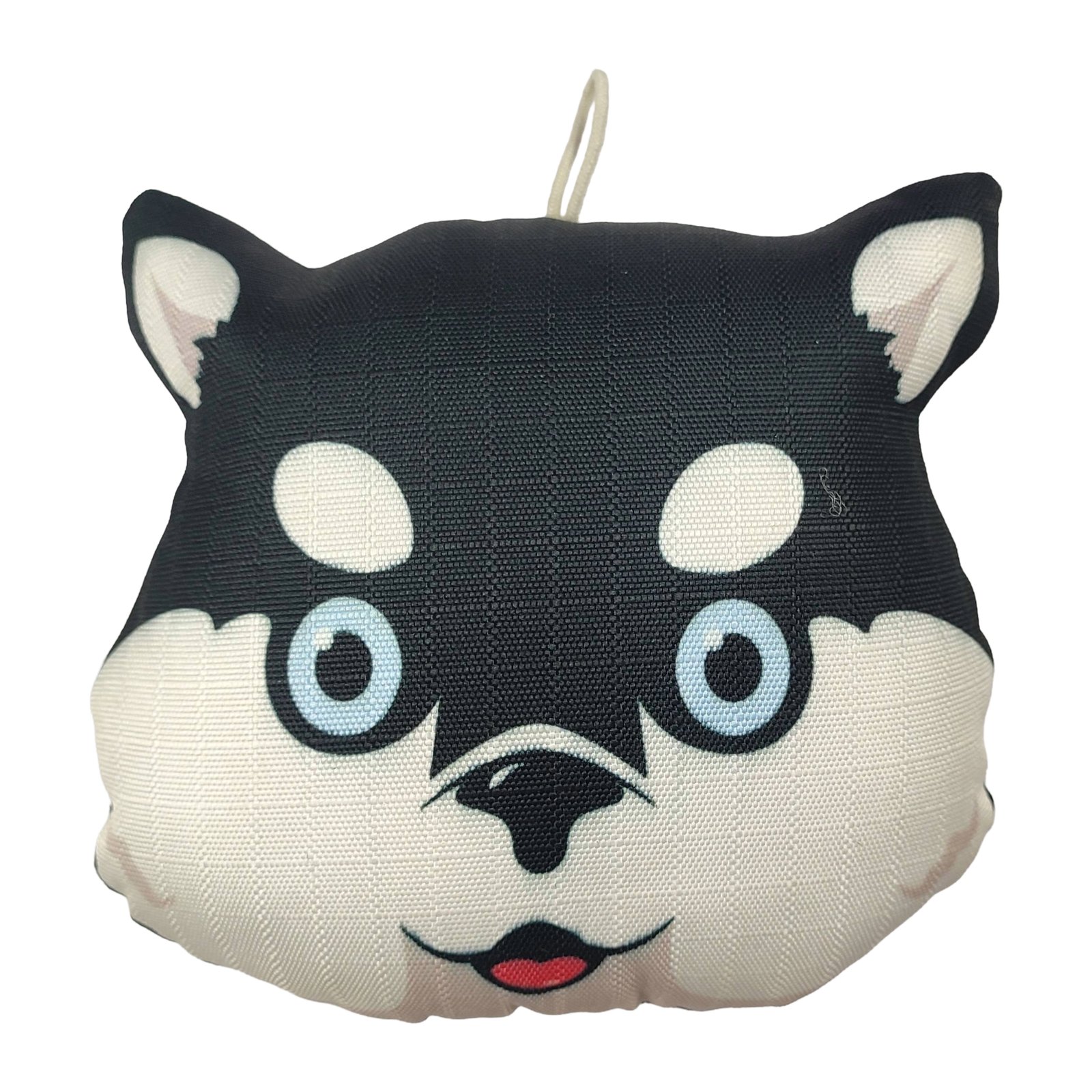 Durable Husky Face Canvas Plush Dog Toy