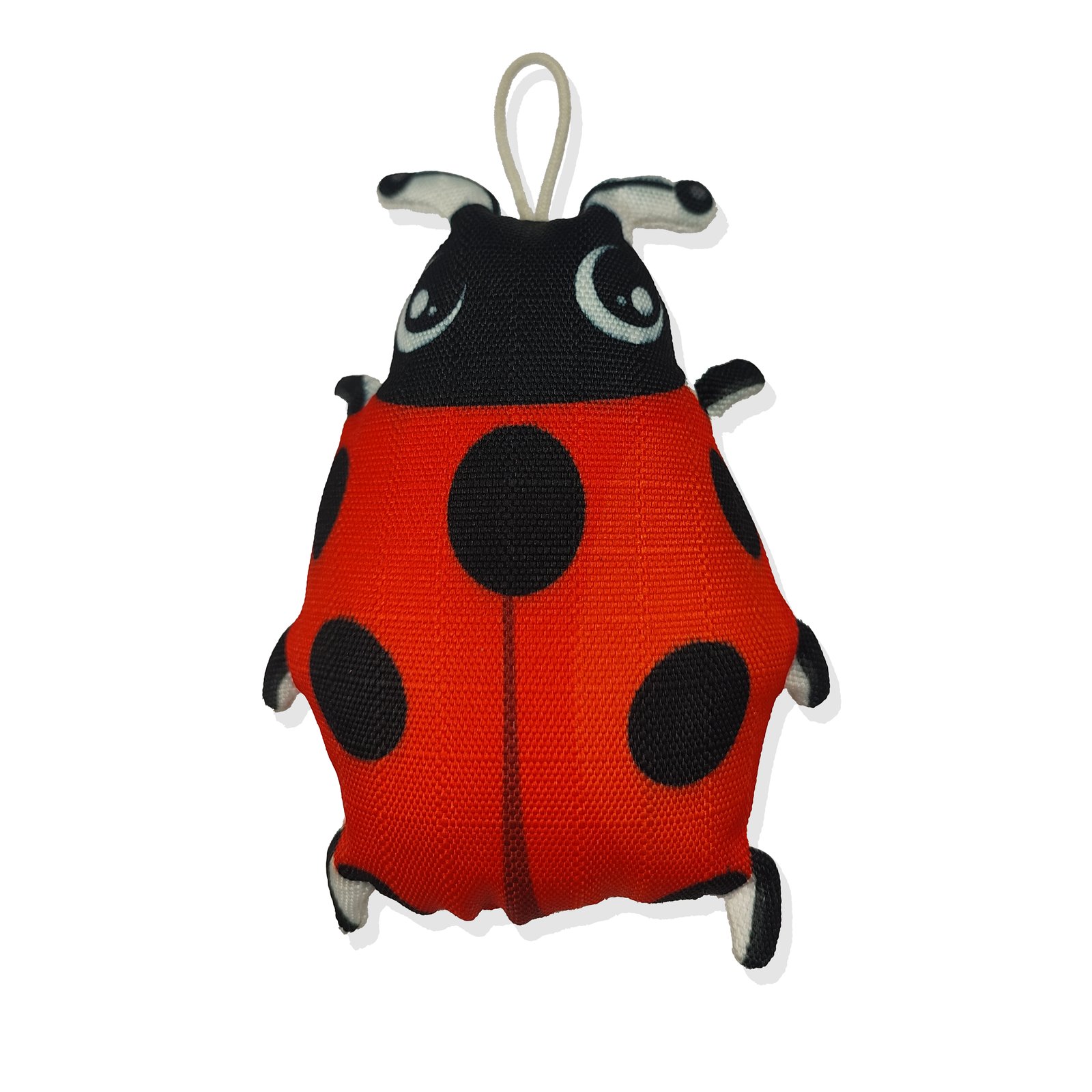 Playful Ladybug Canvas Plush Dog Toy