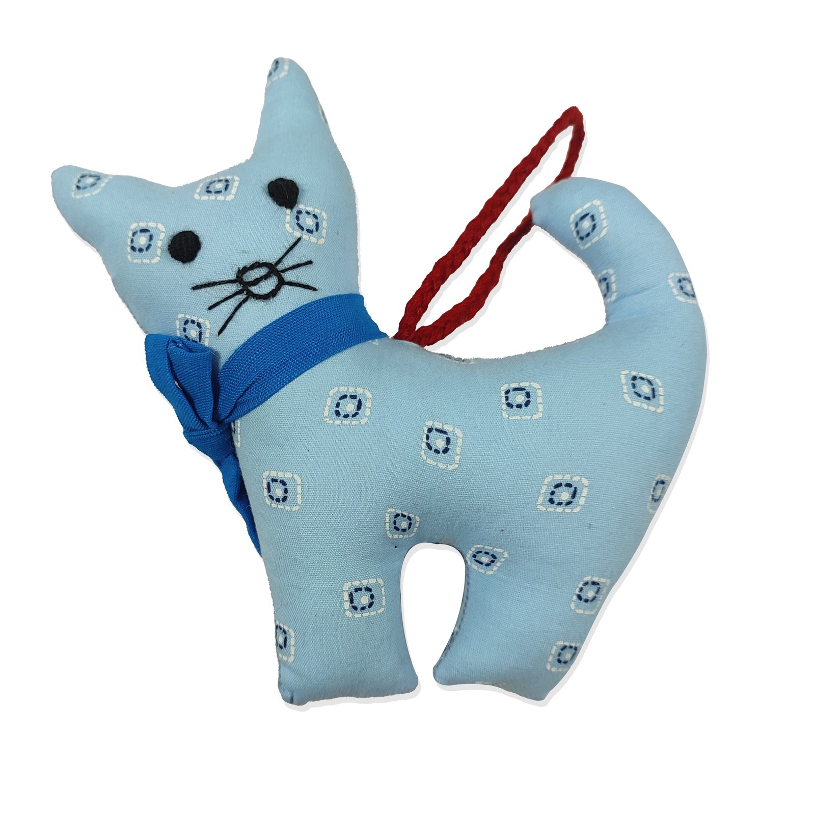 Charming Patterned Cat Canvas Dog Toy