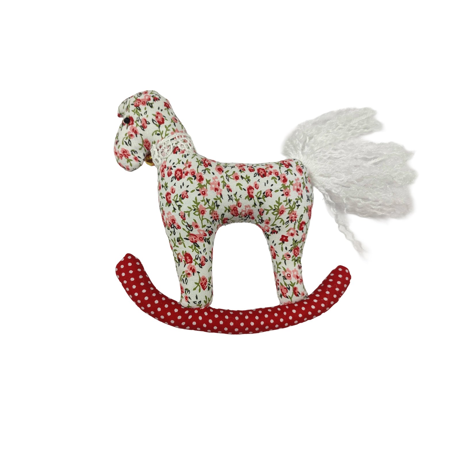 Vintage Floral Rocking Horse Dog Toy