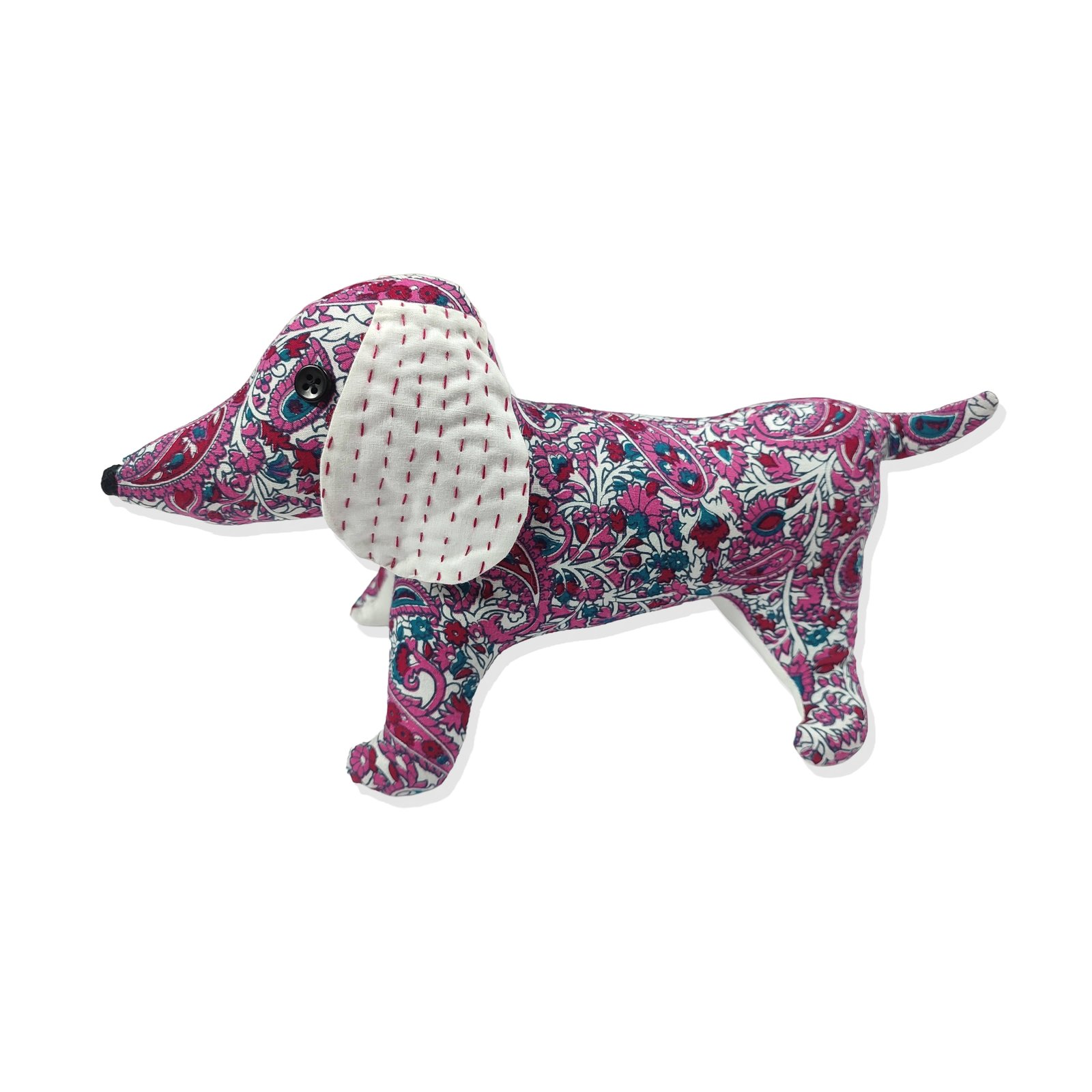 Paisley Patterned Dachshund Canvas Dog Toy
