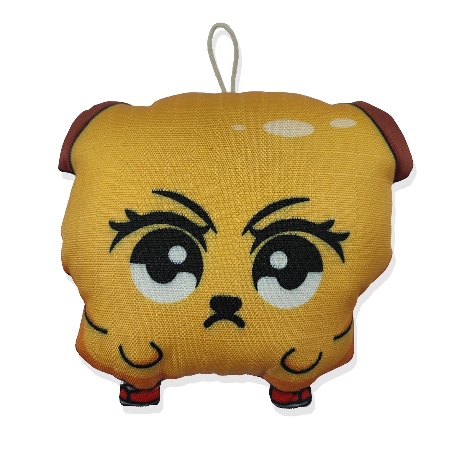 Grumpy Puppy Face Canvas Plush Dog Toy