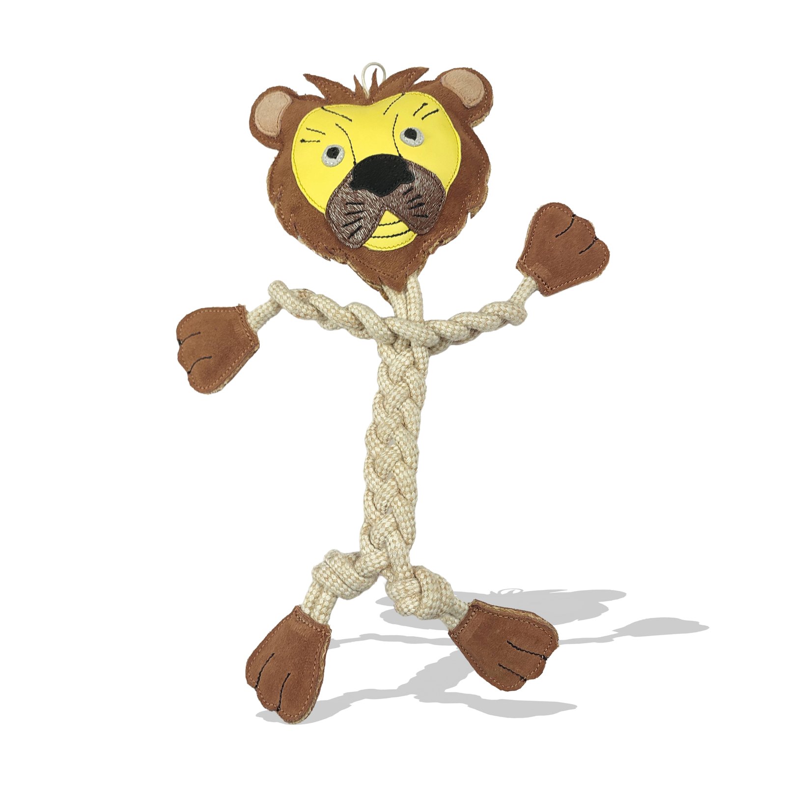 Durable Lion Rope & Suede Dog Toy