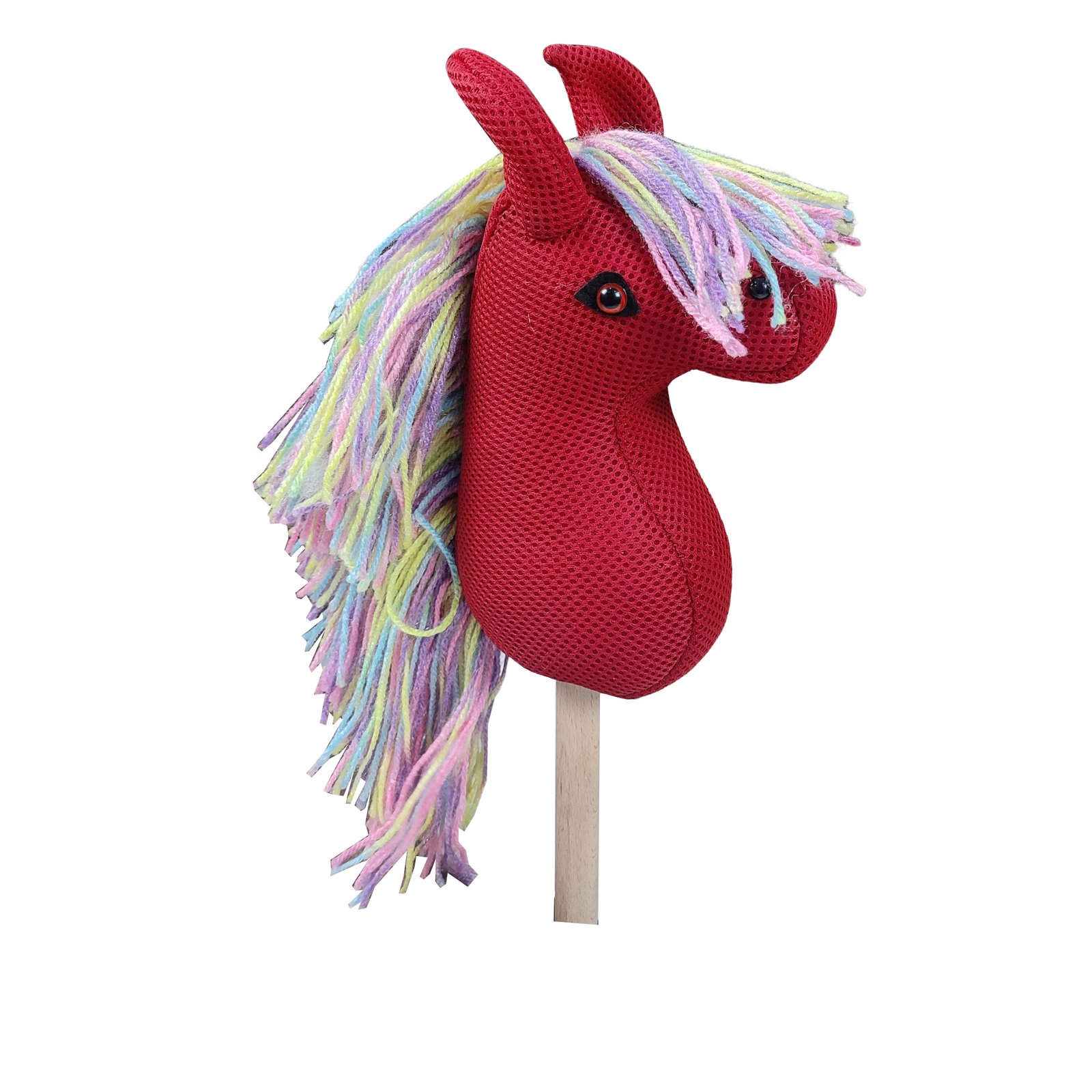 Vibrant Red Horse Stick Dog Toy