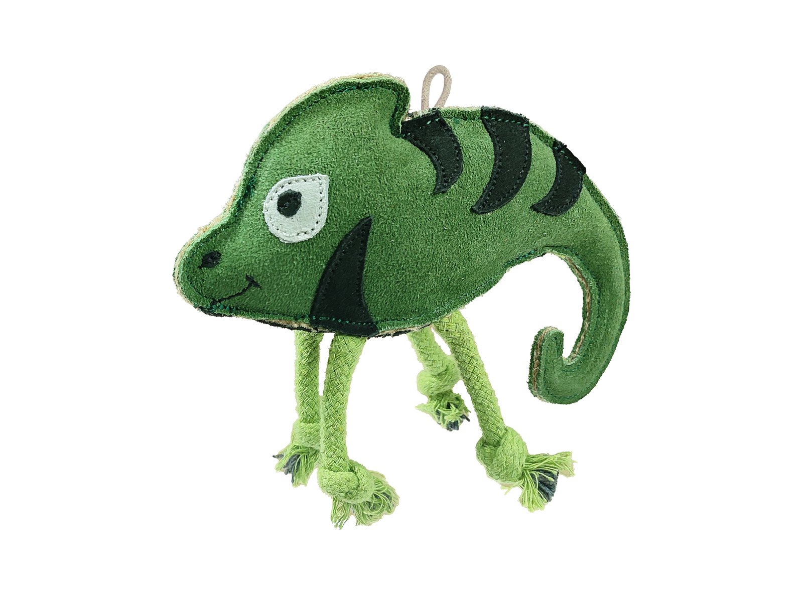 Eco-Friendly Suede & Cotton Rope Chameleon Dog Toy