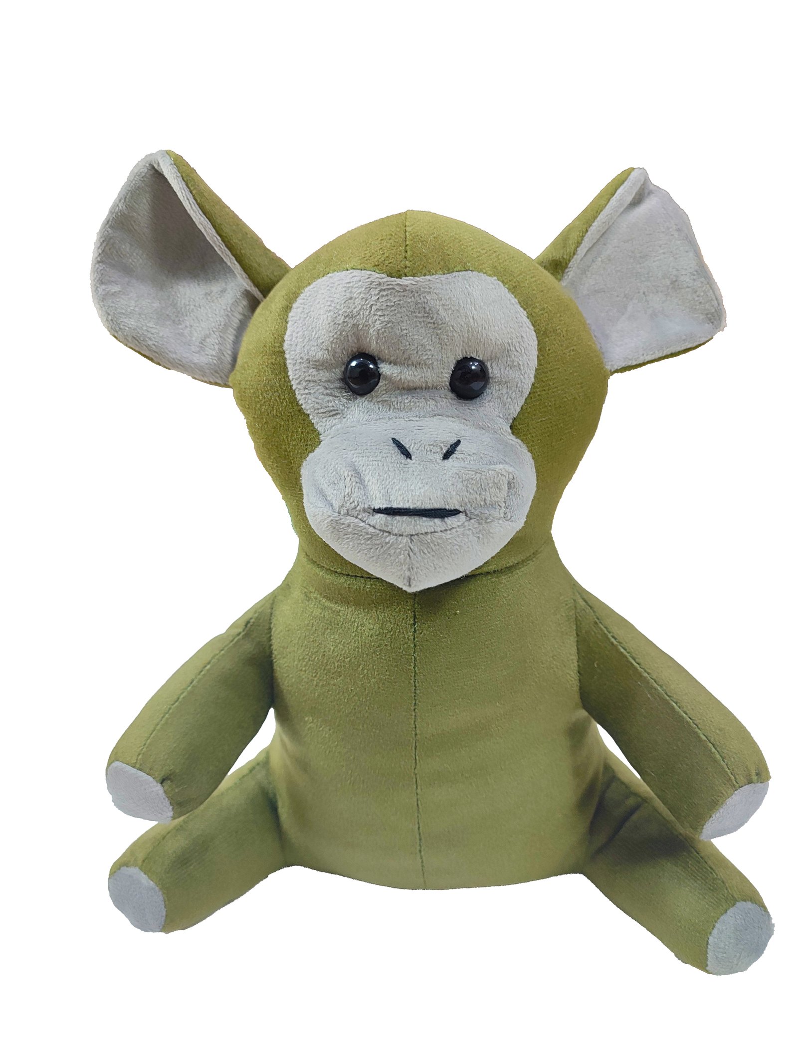 Durable Suede Sitting Monkey Plush Dog Toy