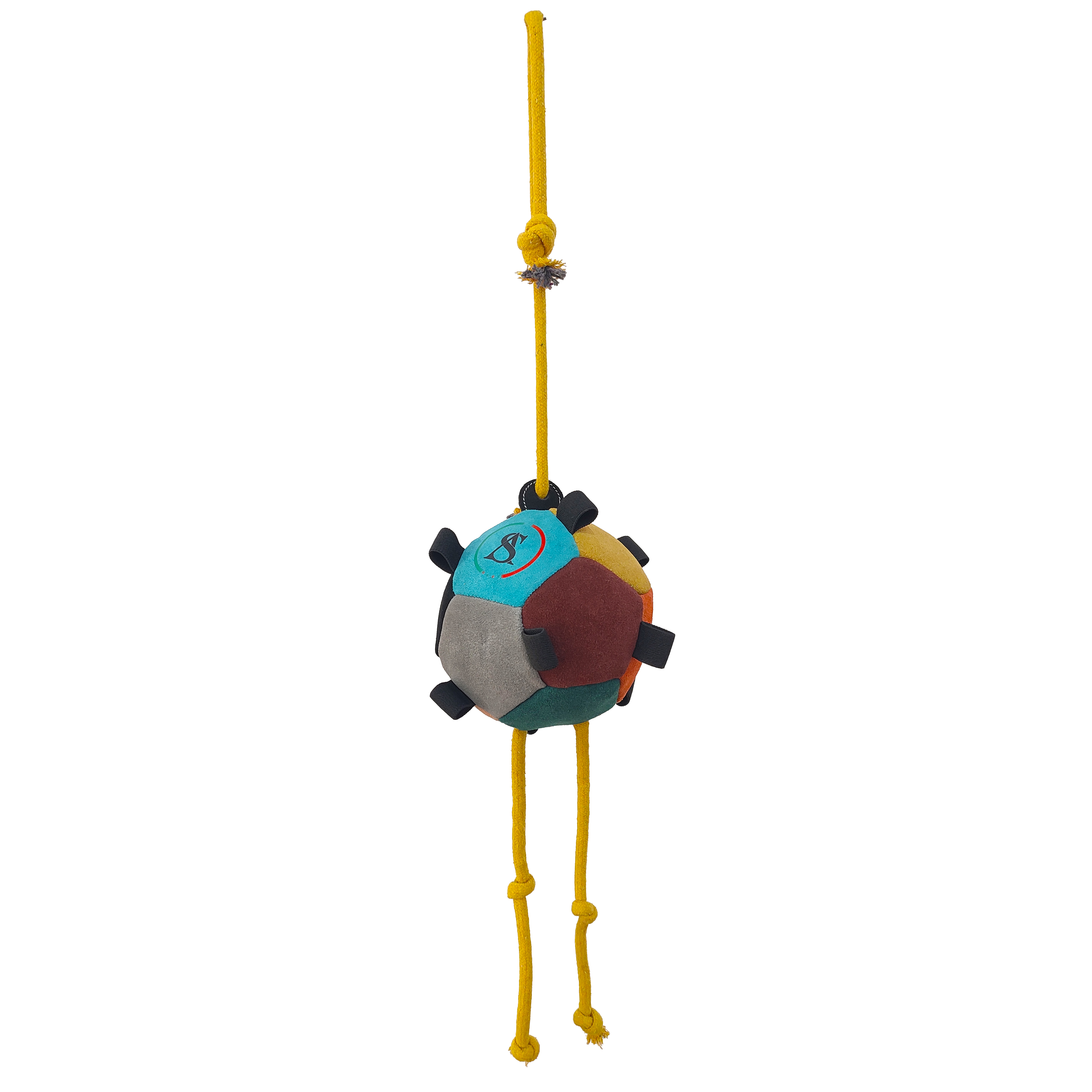 Multi-Color Suede Puzzle Ball Tug & Toss Dog Toy