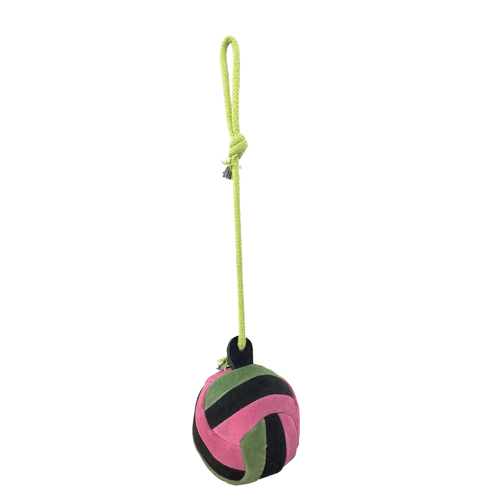 Classic Volleyball Style Tri-Color Suede Plush Dog Toy