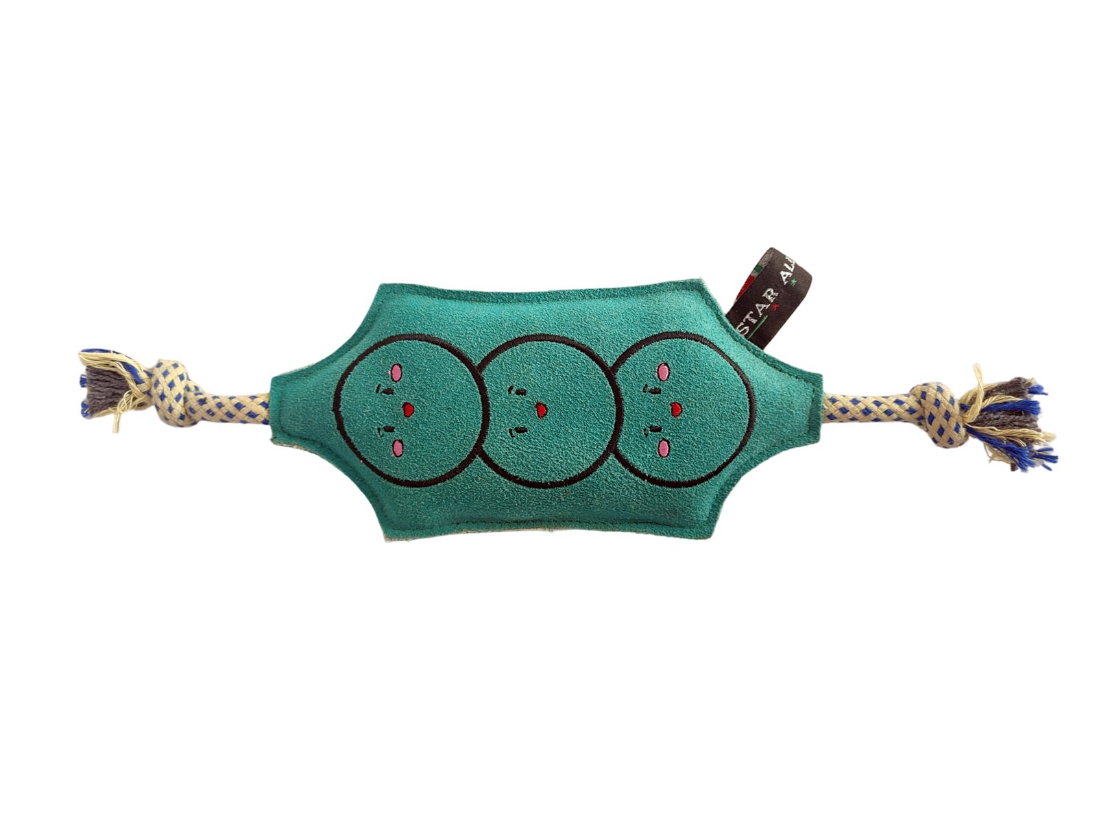 Playful Peas in a Pod Character Suede Plush Dog Toy