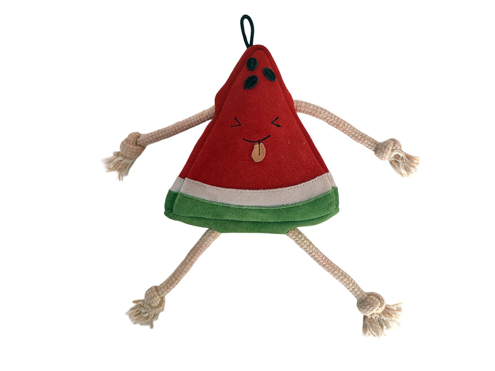 Playful Watermelon Character Suede Plush Dog Toy