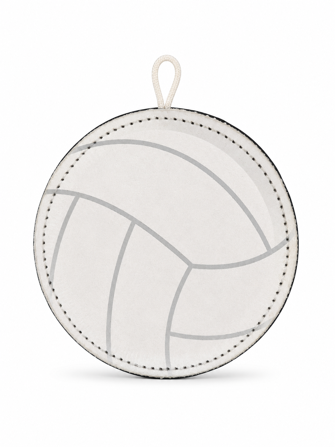 Handcrafted Suede Leather & Jute Volleyball Dog Toy