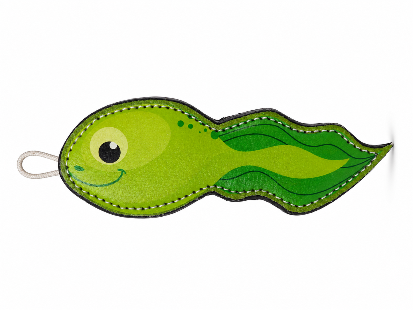 Handcrafted Suede Leather & Jute Tadpole Dog Toy