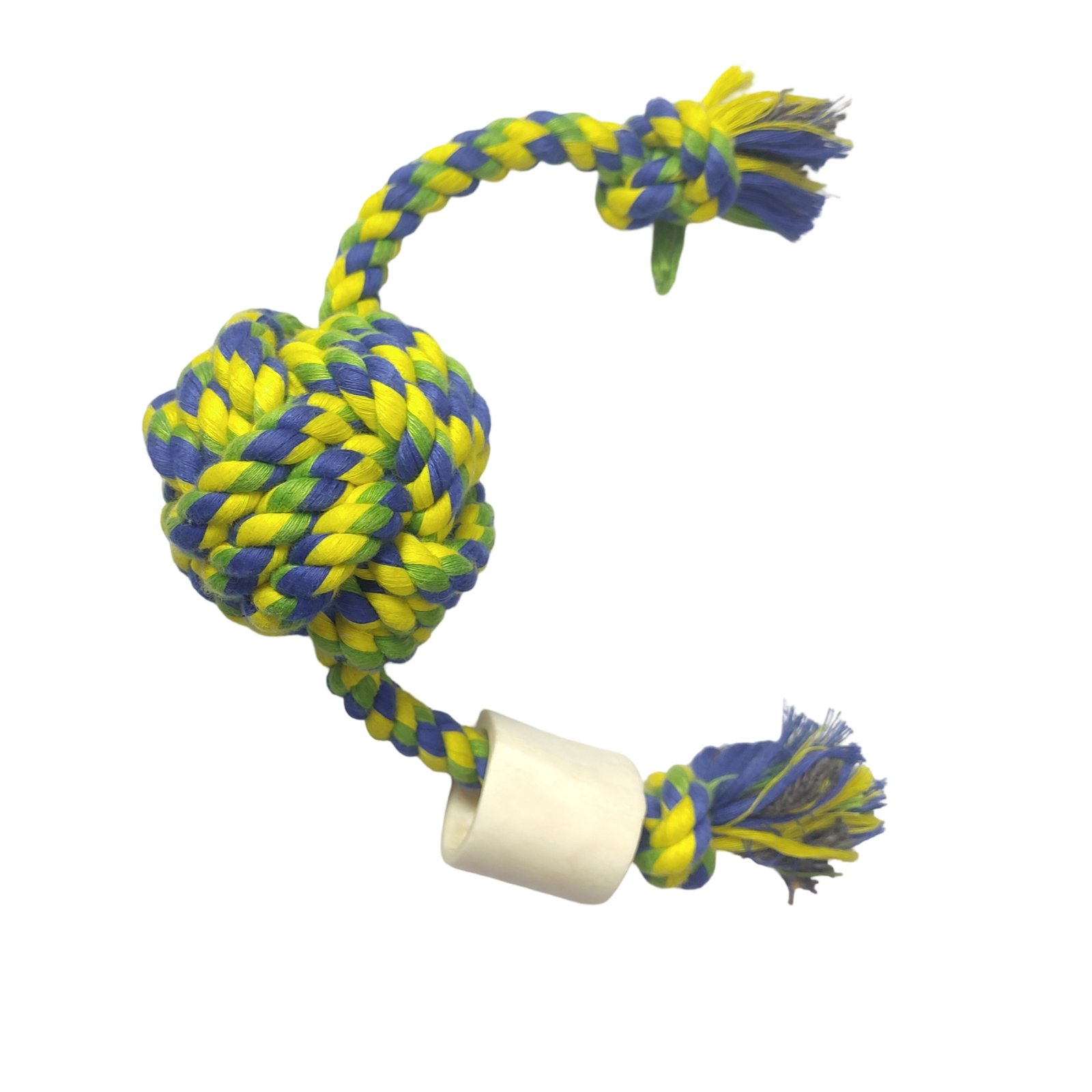 Braided Rope & Bone Tug Dog Toy