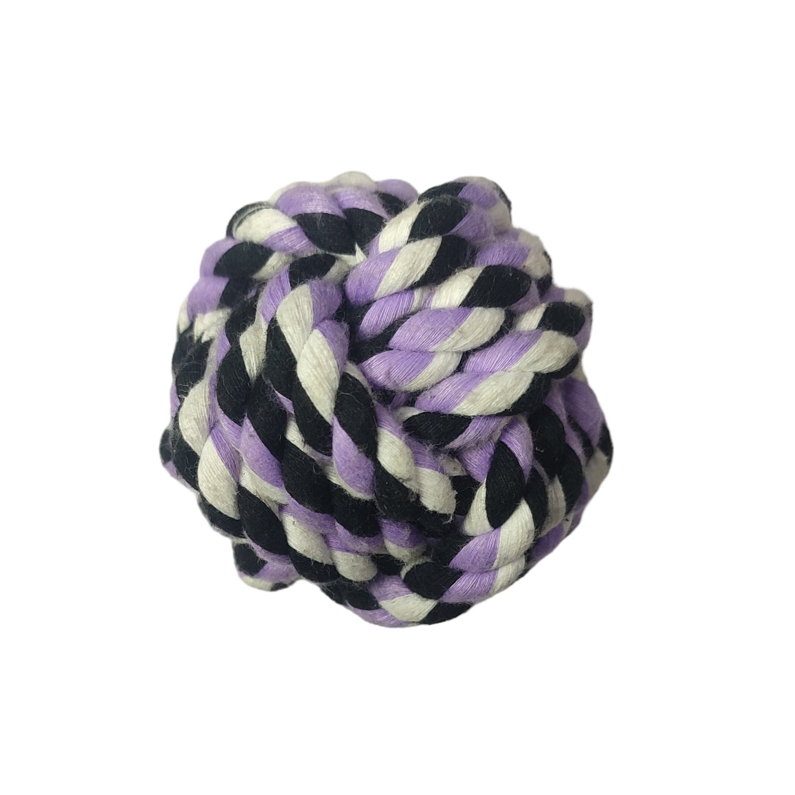 Tri-Color Braided Rope Ball Dog Toy