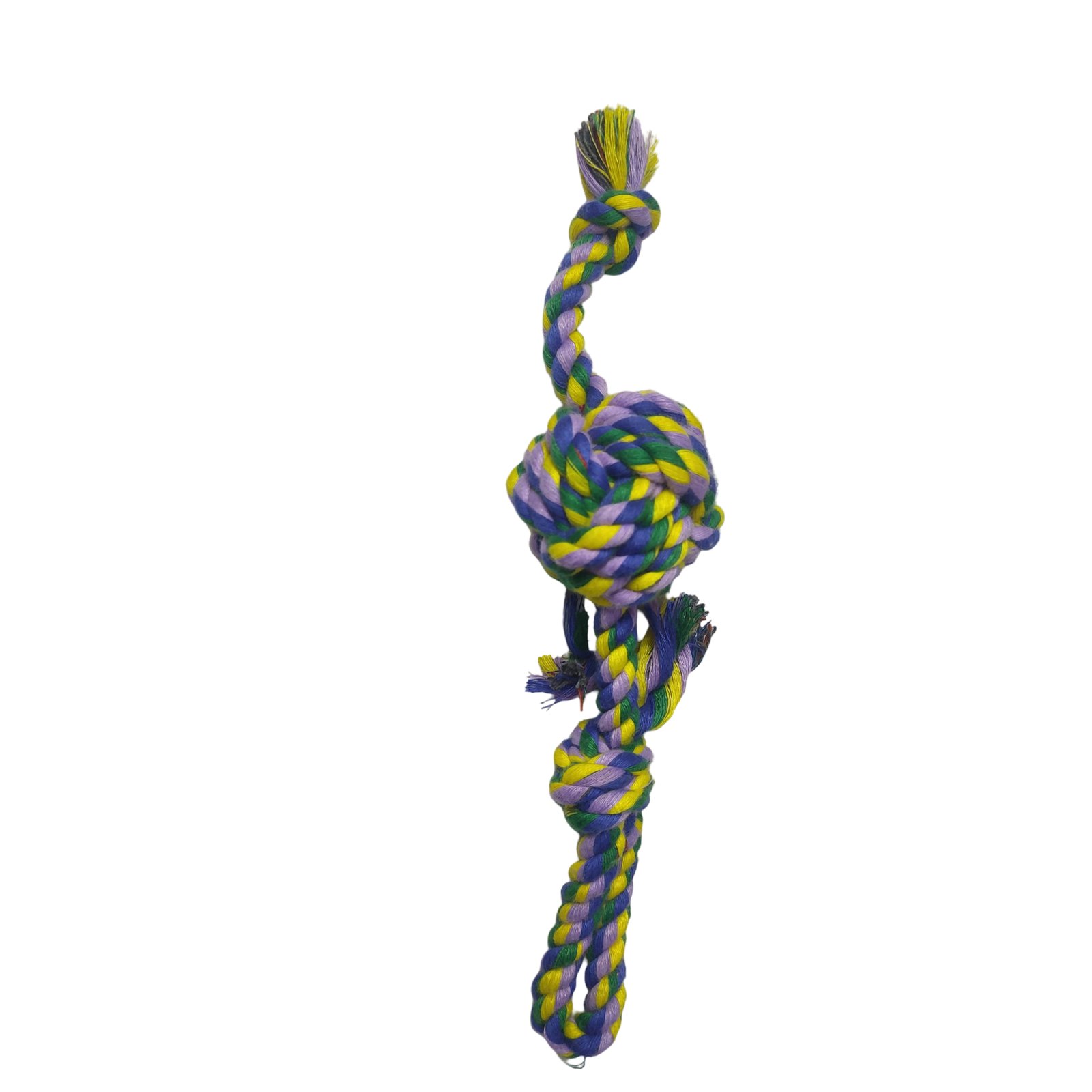Multi-Knot Braided Rope Ball & Loop Tug Dog Toy