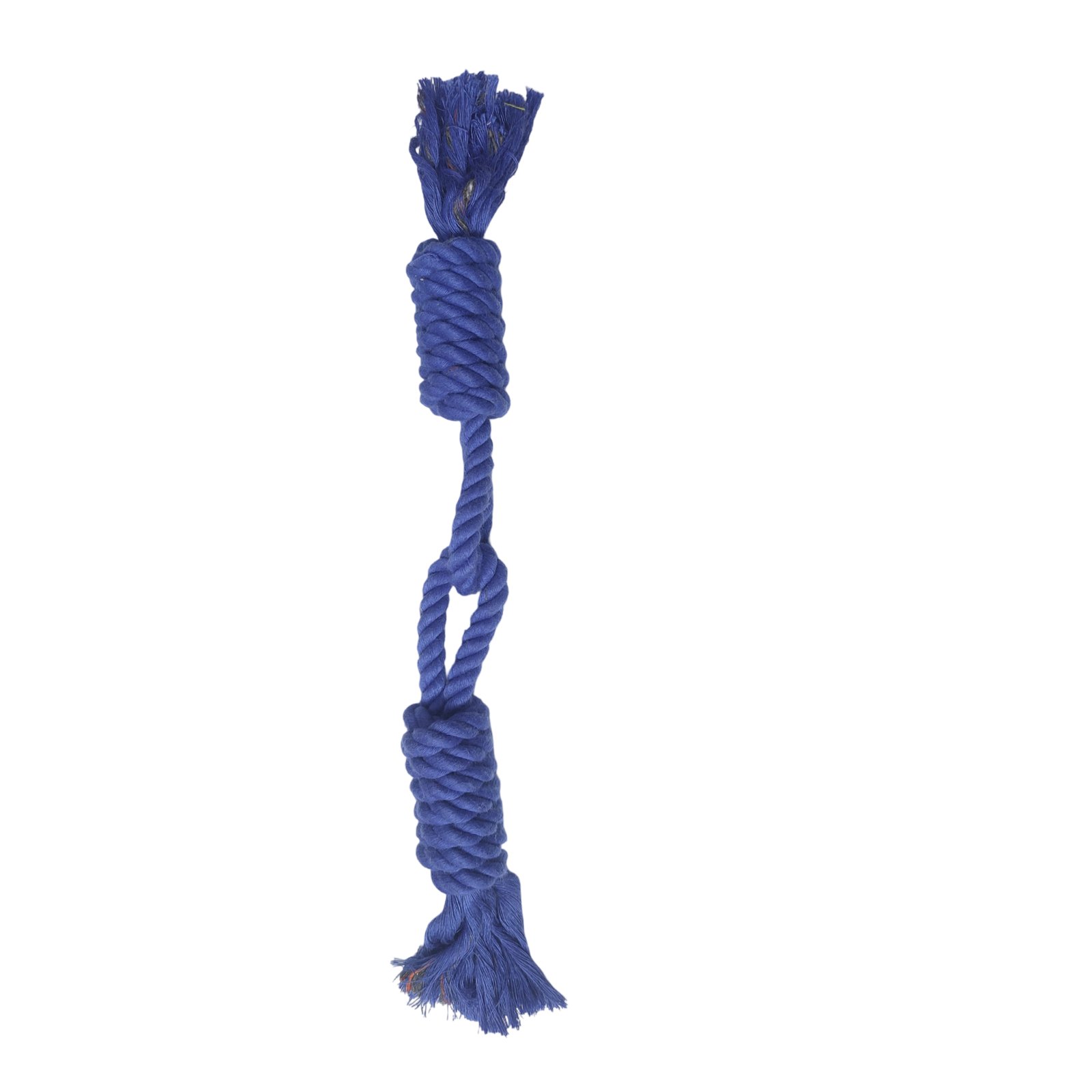 Three-Knot Multi-Color Braided Rope Dog Toy