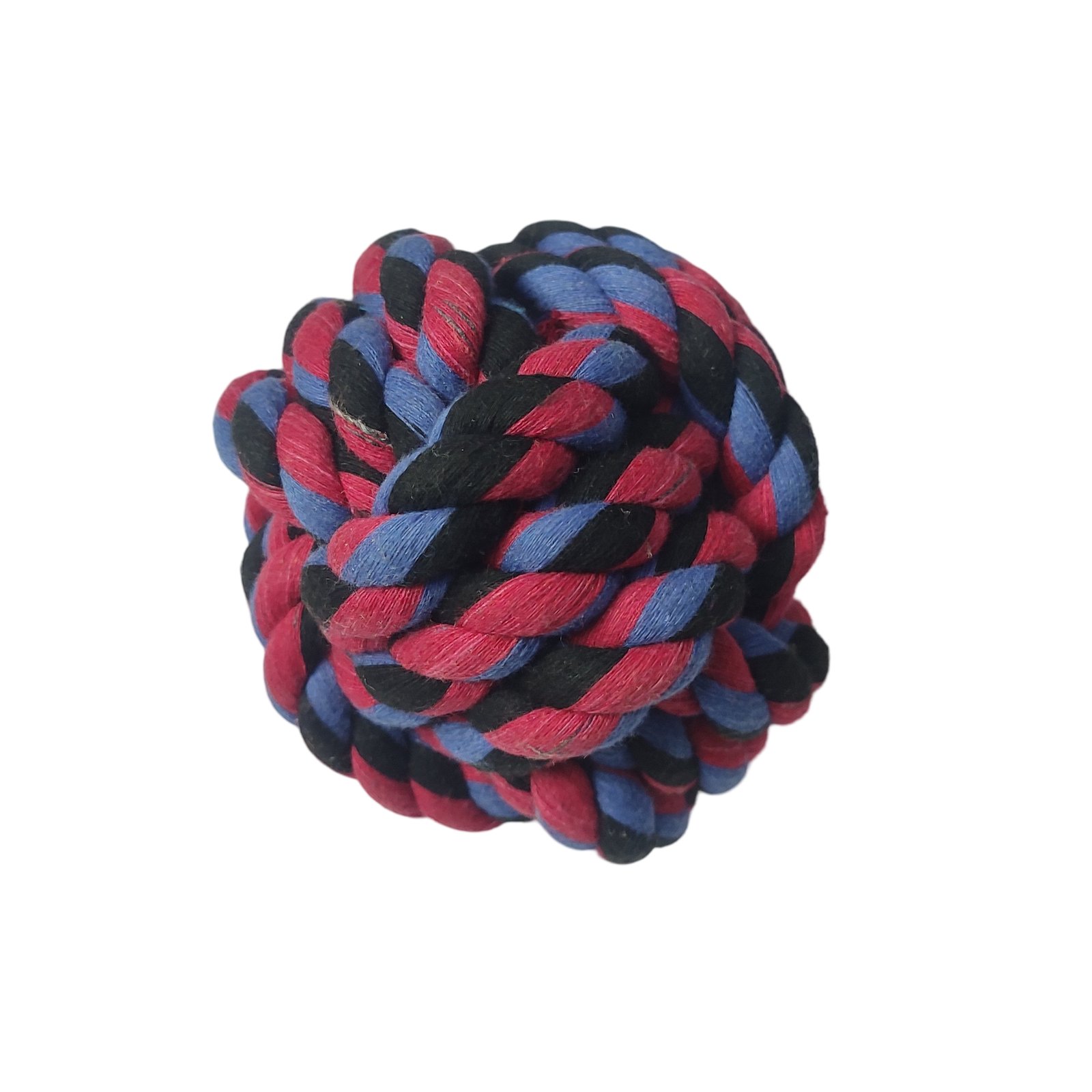 Tri-Color Braided Rope Ball Dog Toy