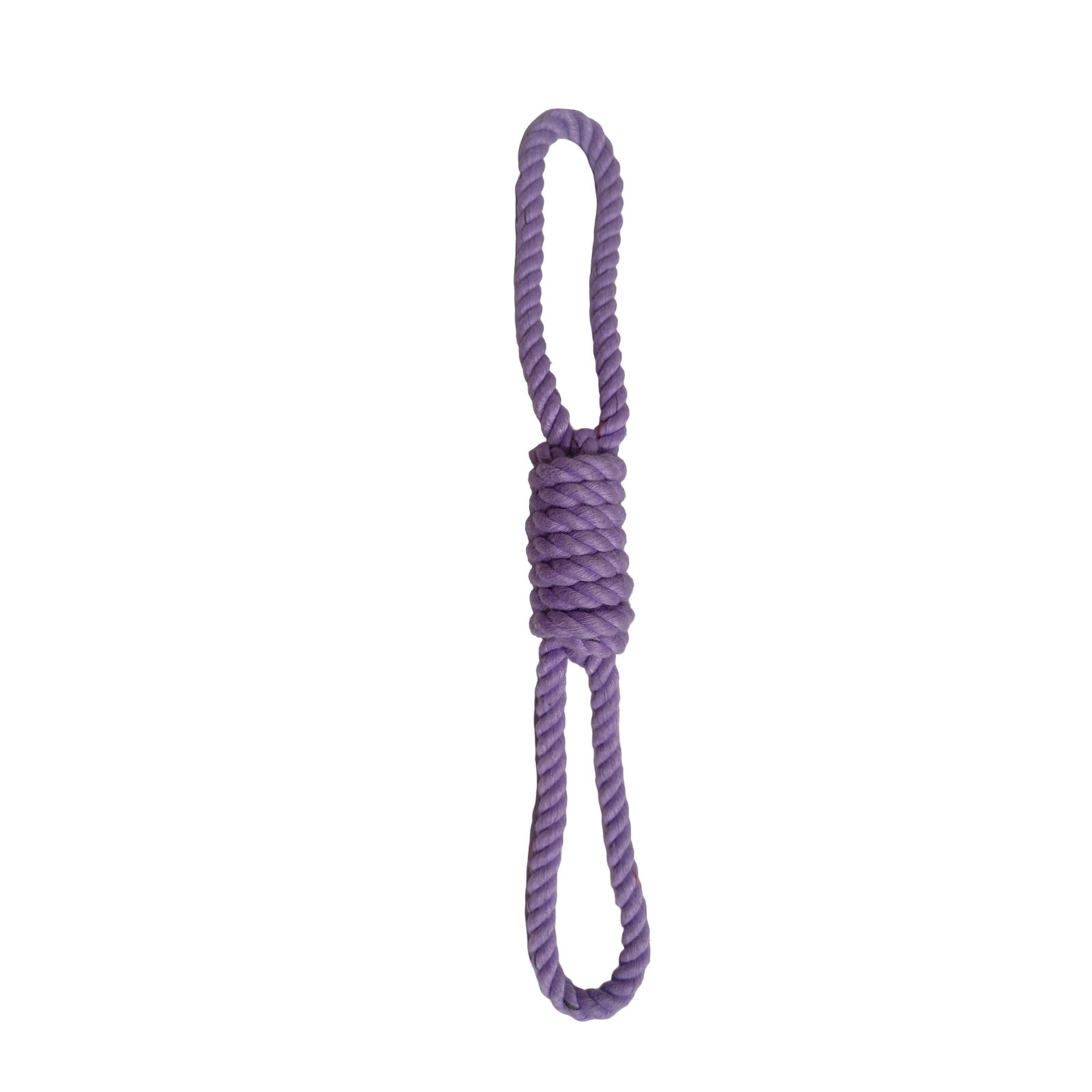 Solid Purple Double Loop & Knot Tug Dog Toy