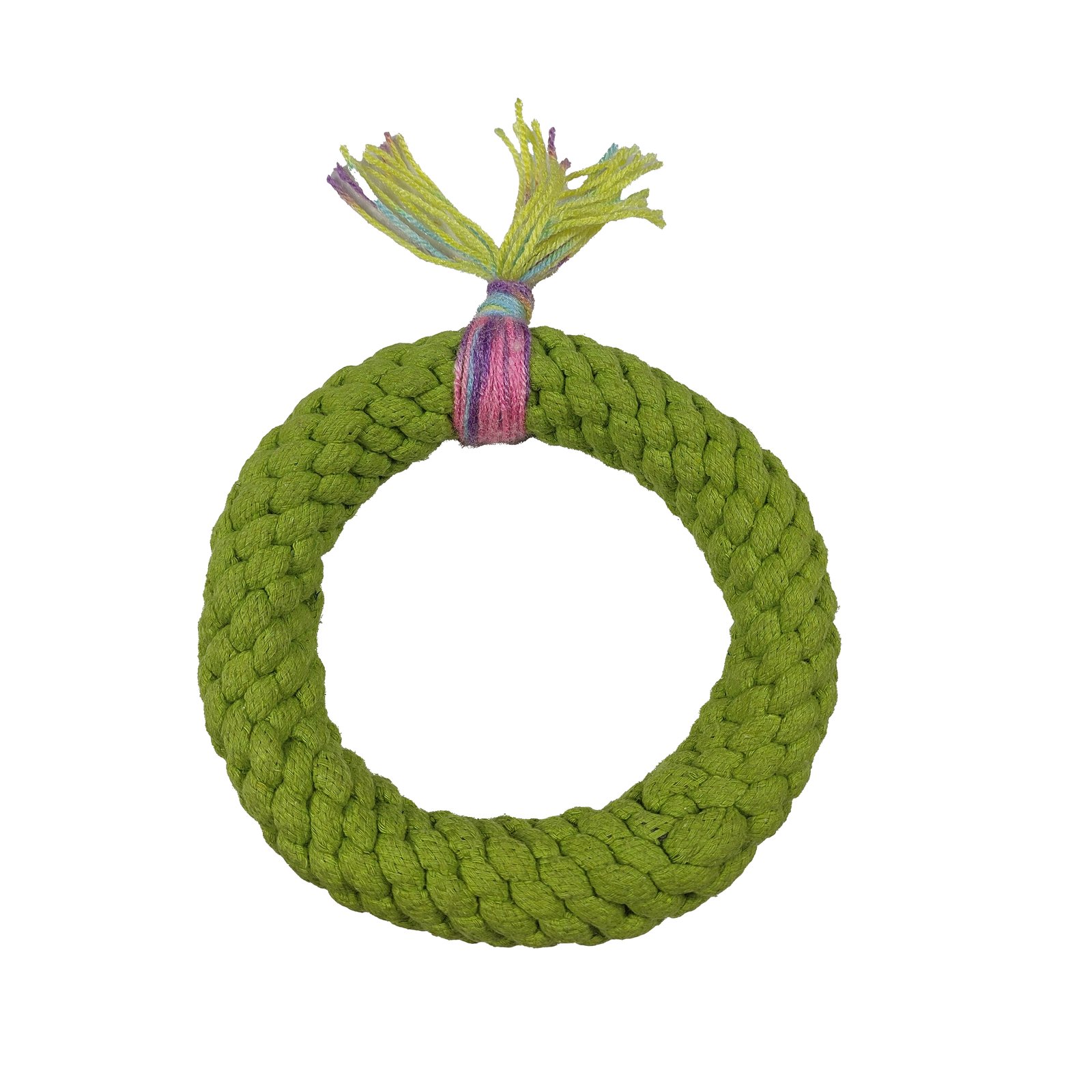 Heavy-Duty Braided Ring Cotton Rope Dog Toy