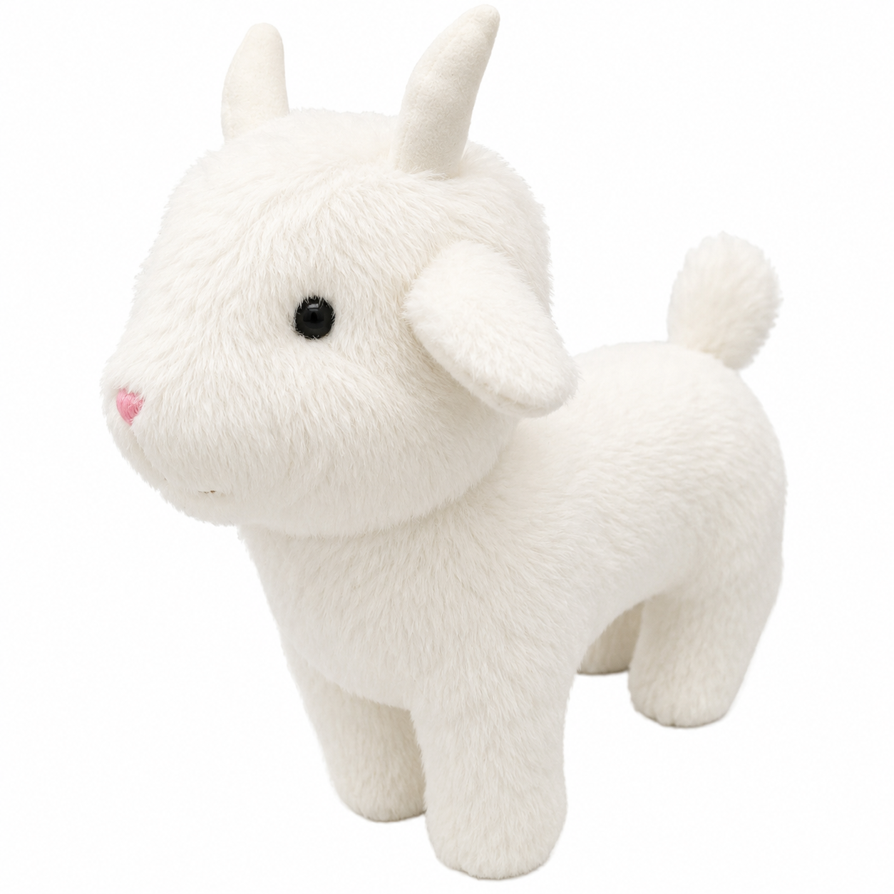 Cloud-Soft Goat Artisanal Plush Toy