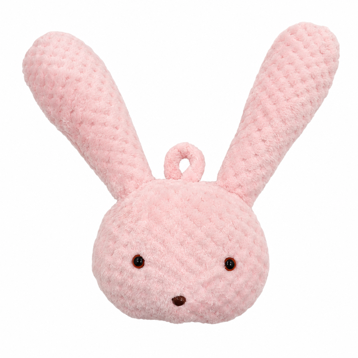 Kawaii Bubbly Pink Plush Bunny Head Bag Charm