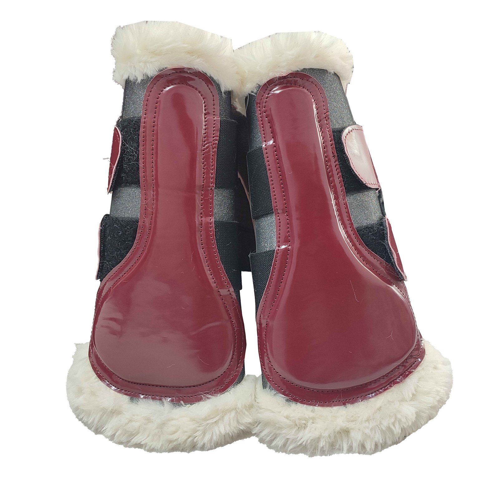 Burgundy Patent Luxe Fetlock Boots