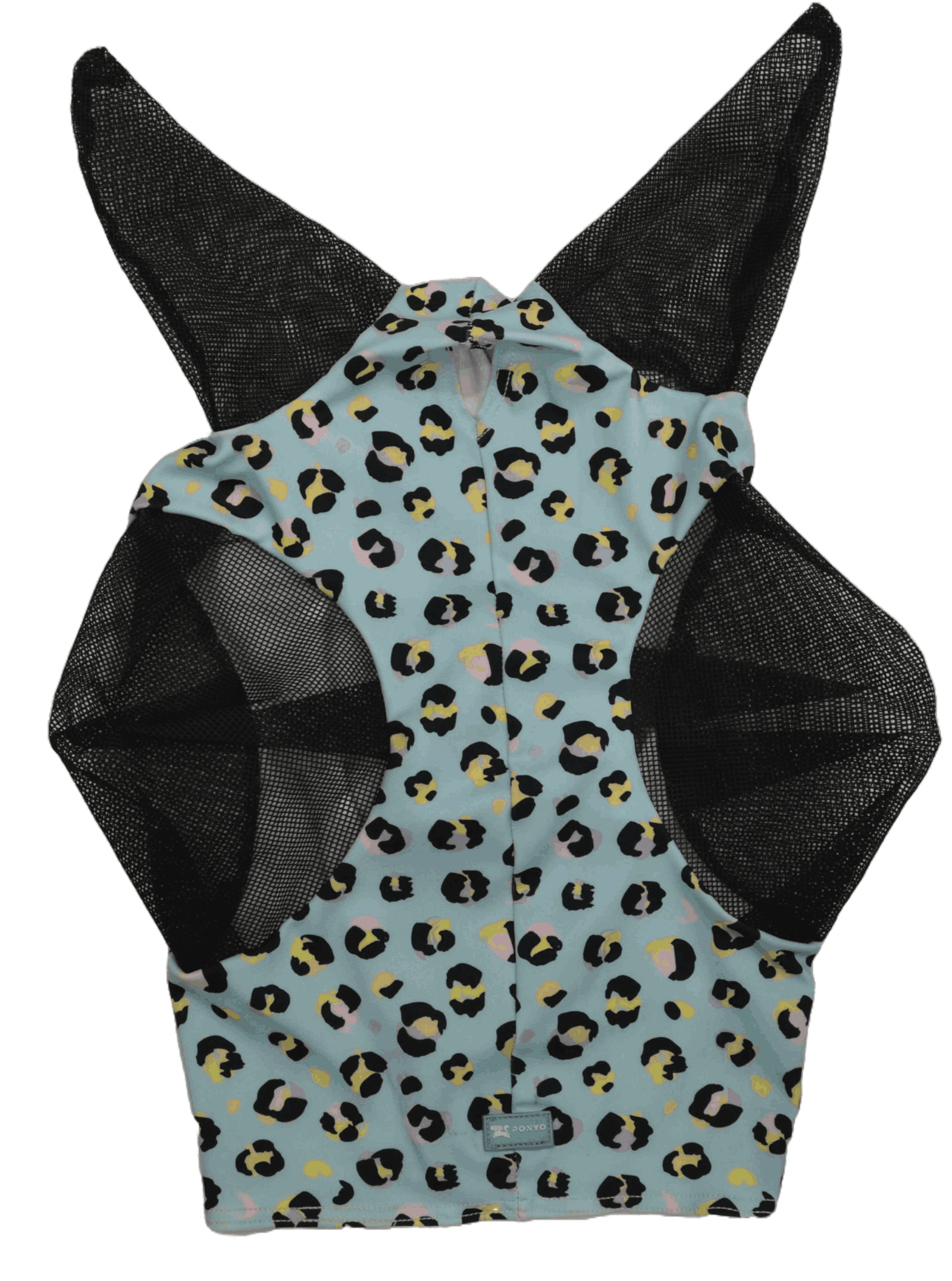 Pastel Leopard Print Fly Mask with Ears