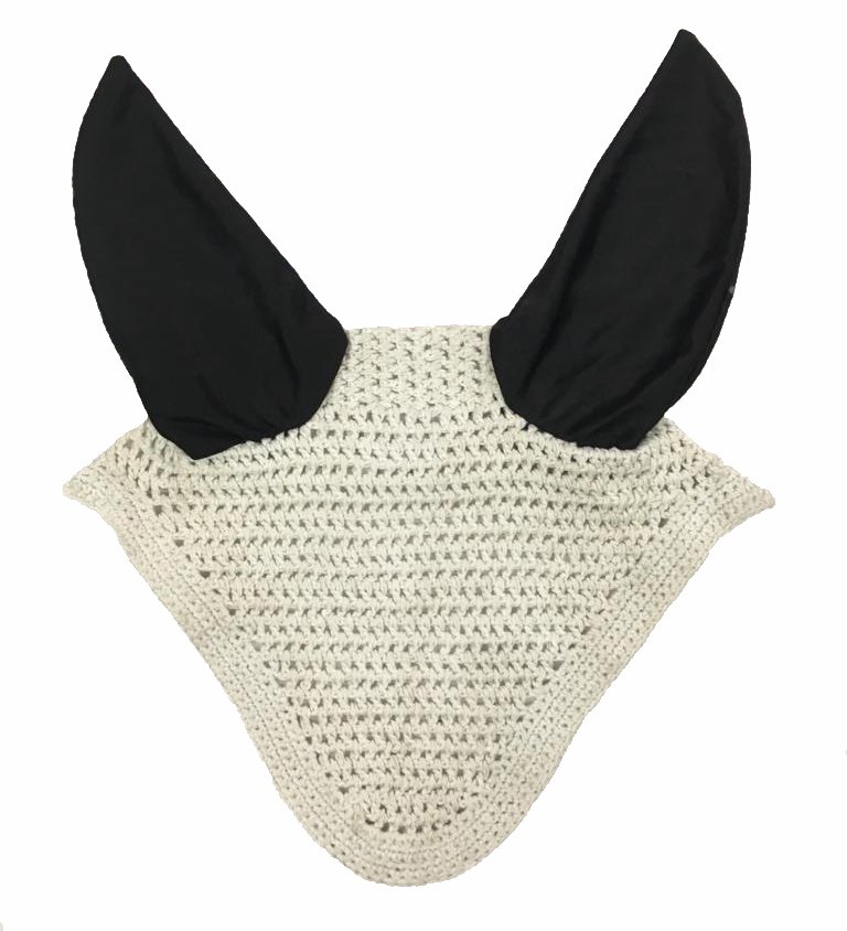 Classic Cream and Black Fly Veil with Ears