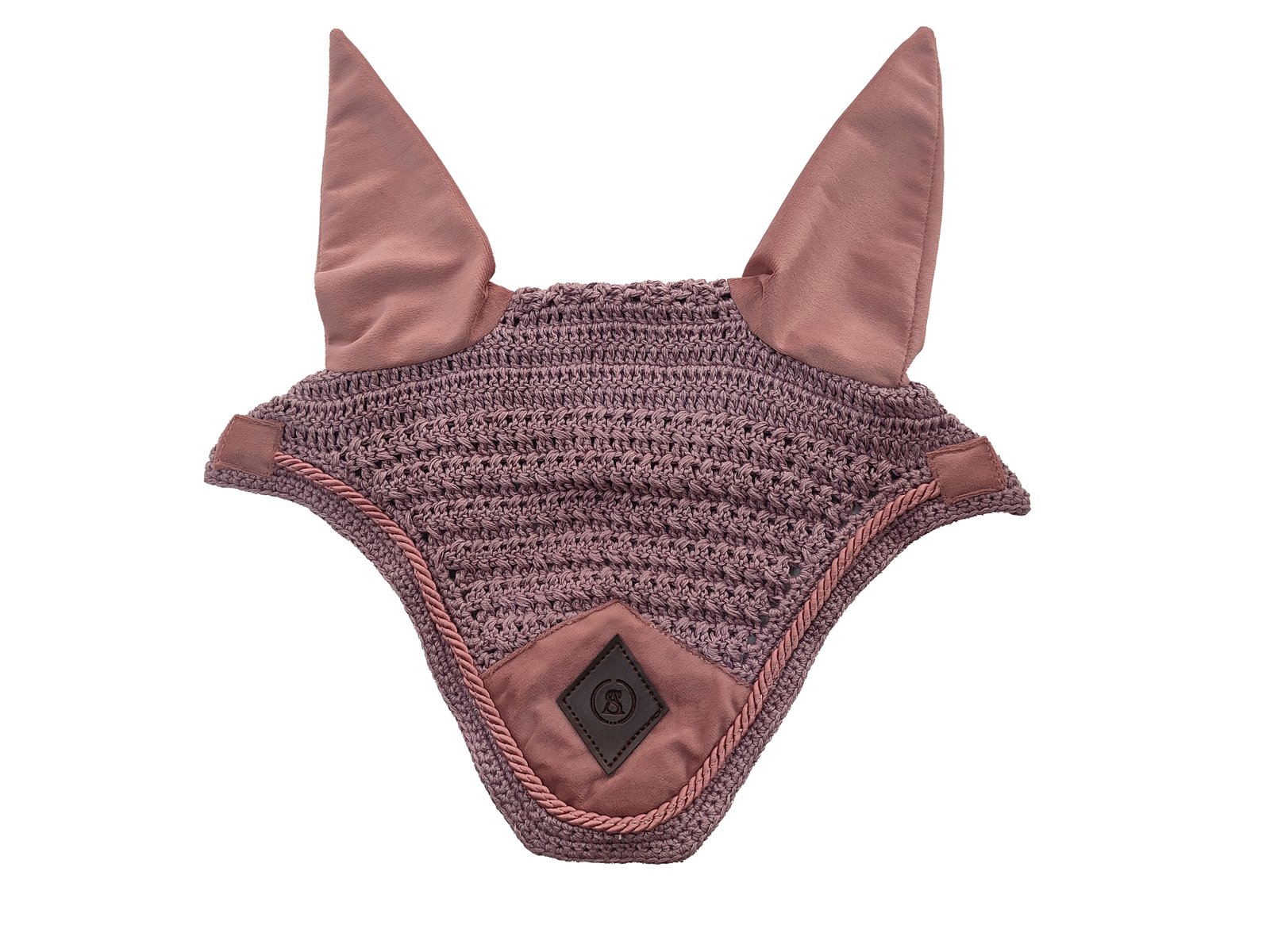 Dusty Rose Hand-Knit Equestrian Fly Veil